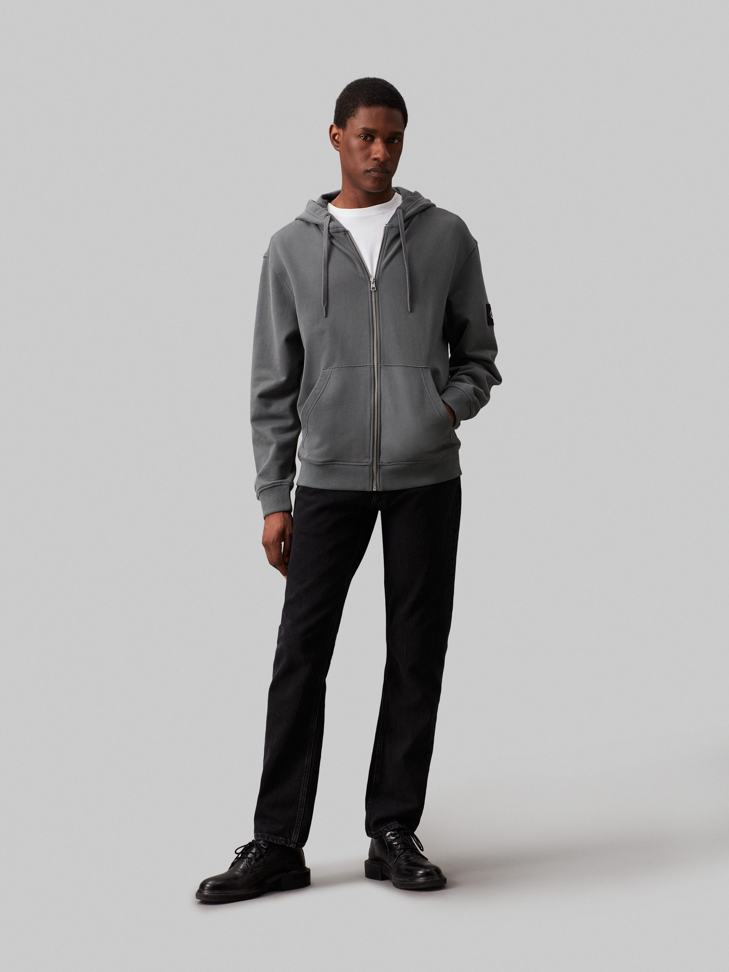 Calvin Klein Capuchonsweatvest BADGE ZIP THROUGH HOODIE