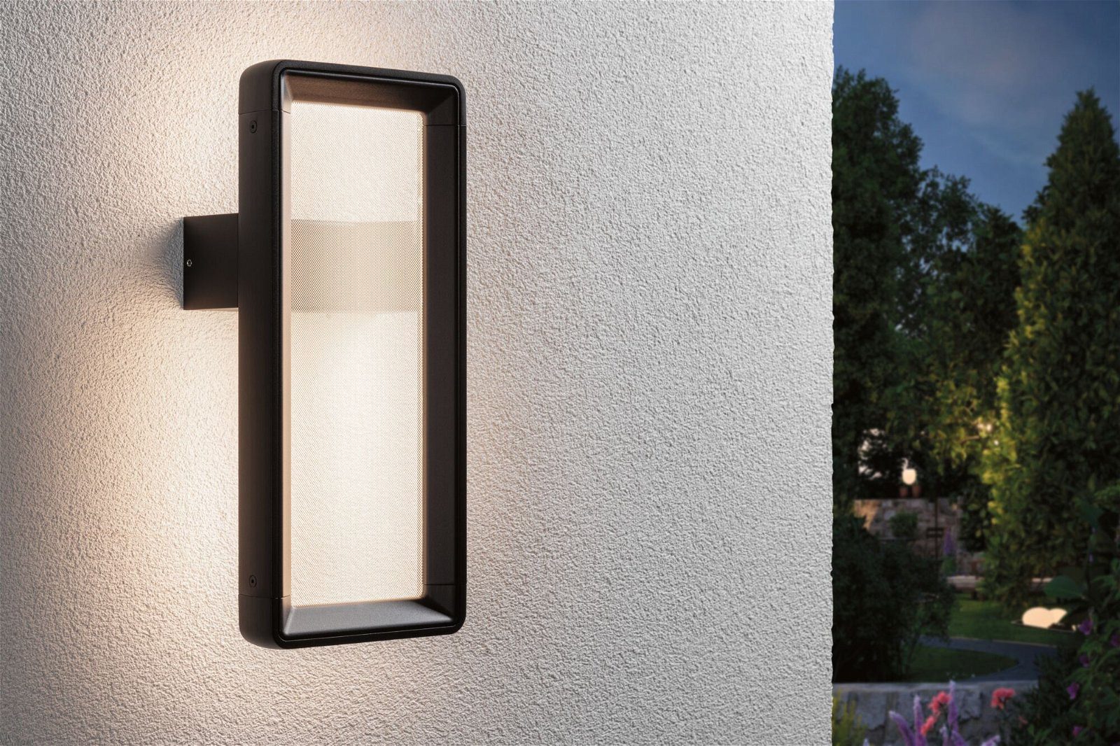 Paulmann Led-wandlamp voor buiten Reana IP44 176x107mm 3000K 2x3W 2x130lm 230V Antraciet Metaal (1 stuk)