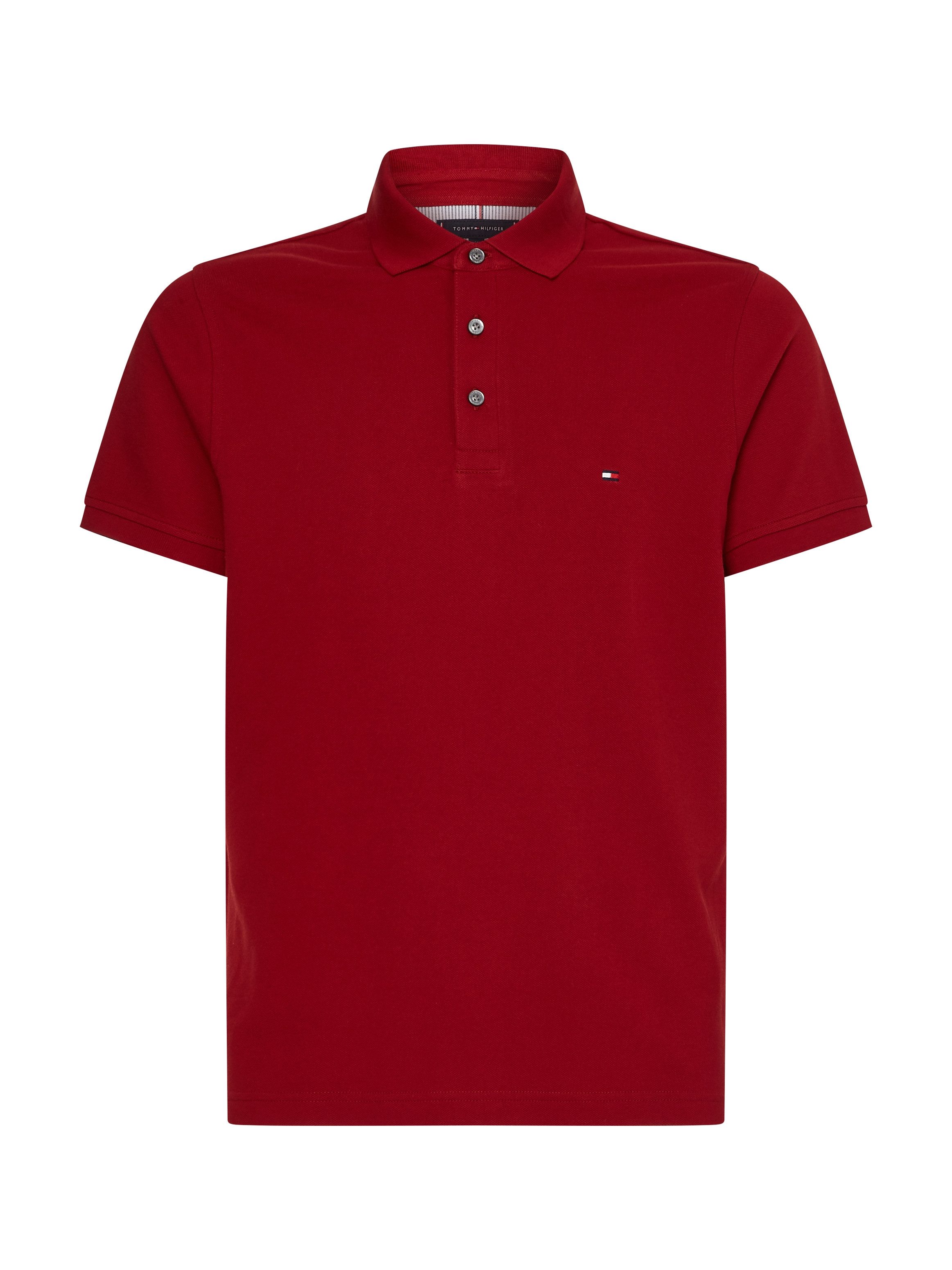 Tommy Hilfiger Poloshirt 1985 SLIM POLO Merkborduurwerk, van katoen-piqué