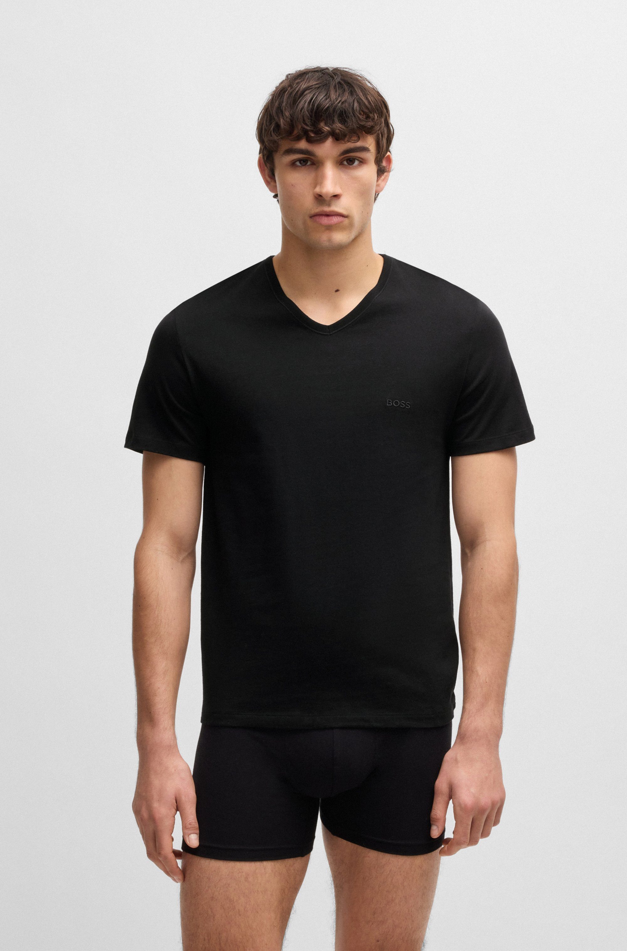 BOSS Shirt met V-hals T-shirt VN 3P Co (set)