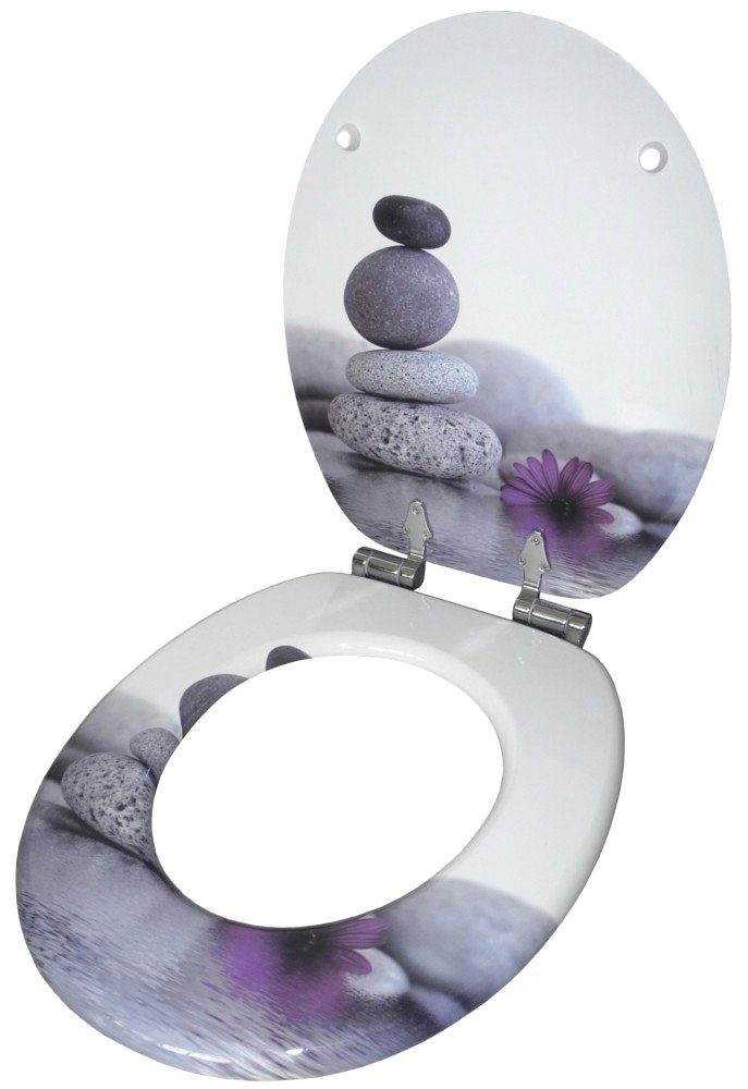 Sanilo Set badkameraccessoires Energy Stones bestaand uit toiletzitting, badmat en wastafelplug (complete set, 3-delig)