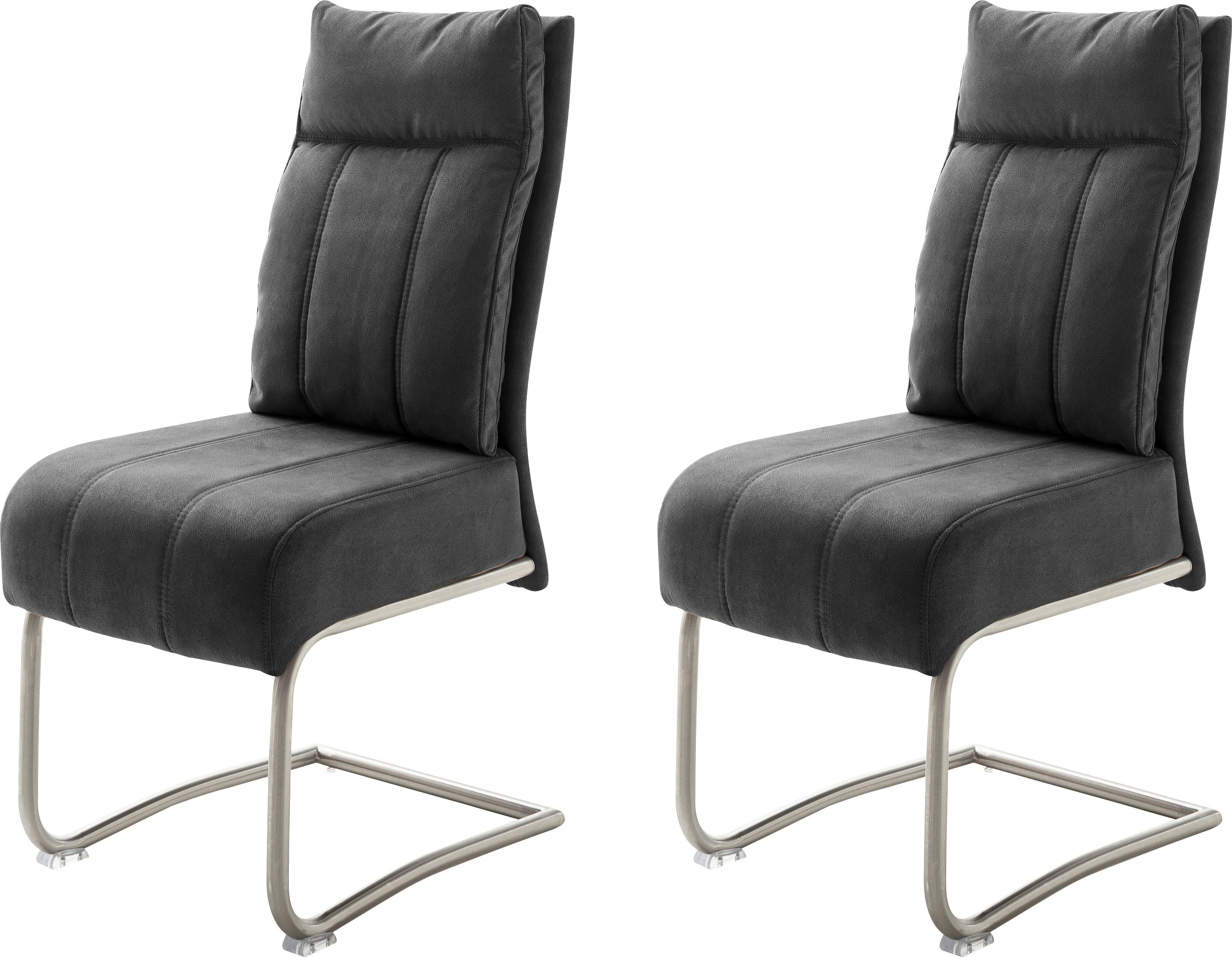 MCA furniture Vrijdragende stoel Azul met pocketveringskern, stoel tot 120 kg belastbaar (set, 2 stuks)
