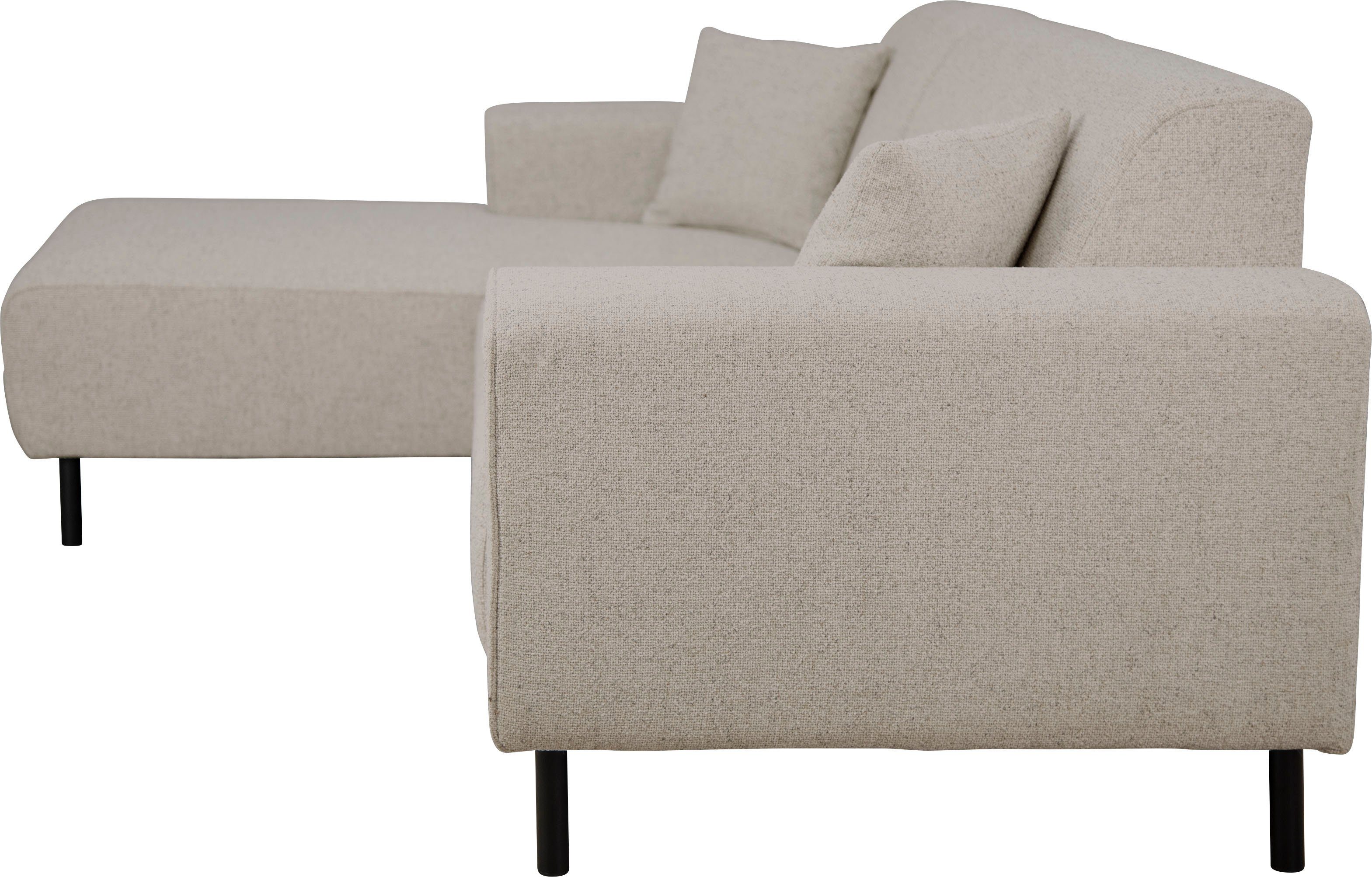 Home affaire Hoekbank ARROS L-vorm met golfondersteuning, afmetingen B/D/H: 235/163/81 cm incl. sierkussens, met recamiere rechts/links bestelbaar, ook in cord
