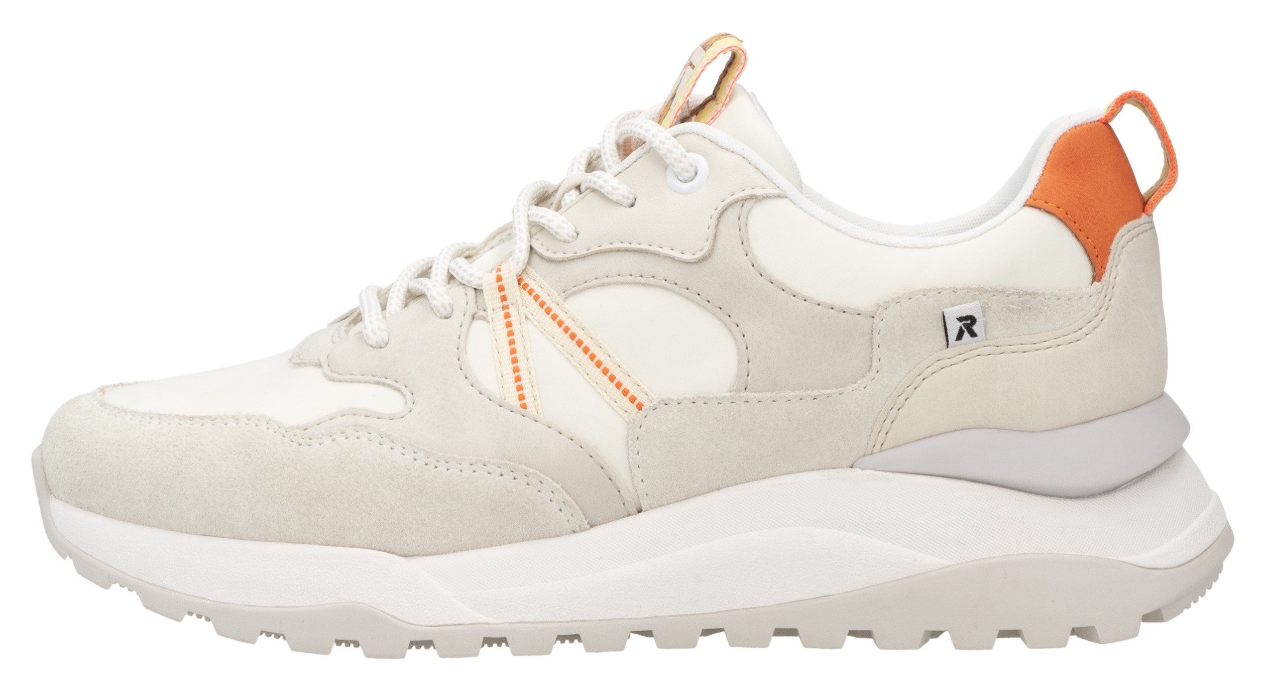 RIEKER Sport Sneakers met sleehak Bel Air vrijetijdsschoen, lage schoen, veterschoen met uitneembaar voetbed
