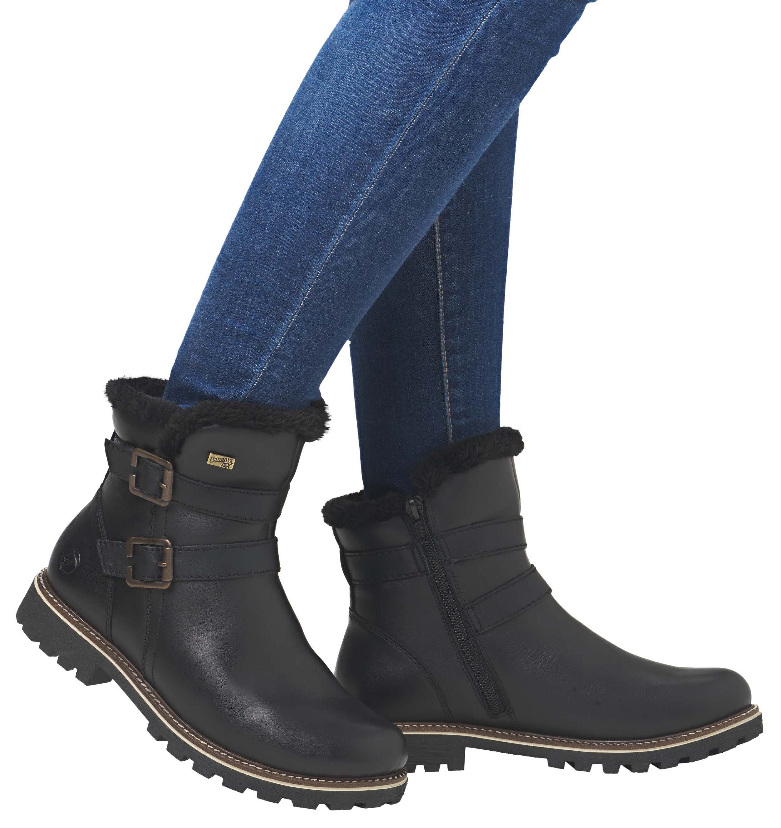 Remonte Winterlaarzen hakken, winter-enkellaars, outdoor schoen met tex-membraan