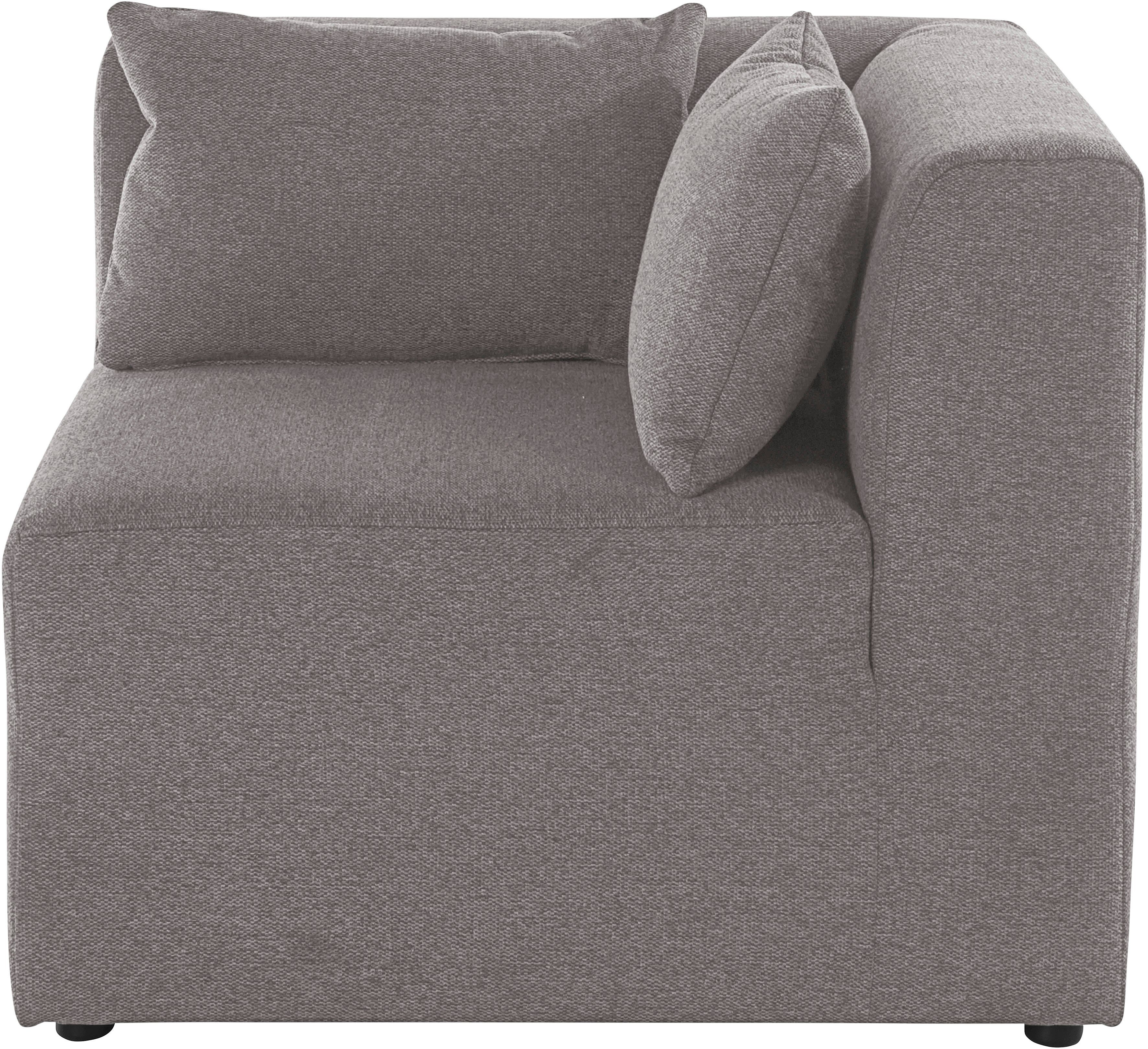 Leonique Bank-hoekelement Alexane Armleuning ter keuze, in vele stofkwaliteiten en kleuren grijs, modulaire banken, 85 cm