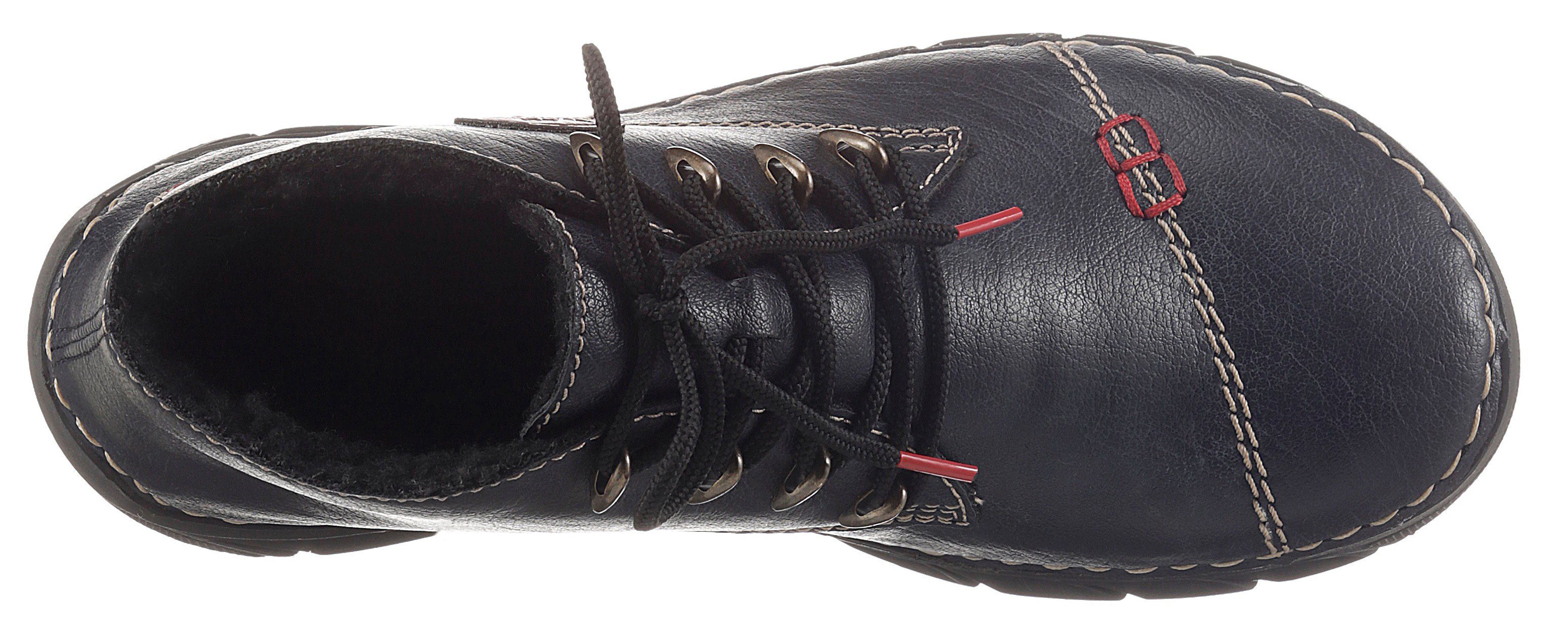 Rieker Hoge veterschoenen met luxueuze contrastnaden