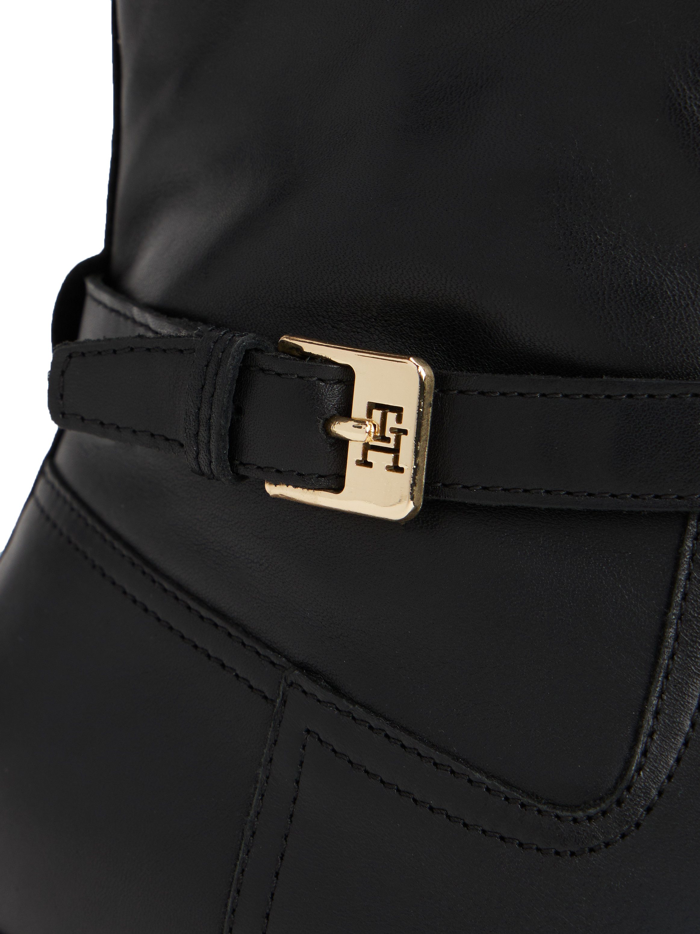 Tommy Hilfiger Laarsjes TH BUCKLE RIDING LEATHER BOOTIE