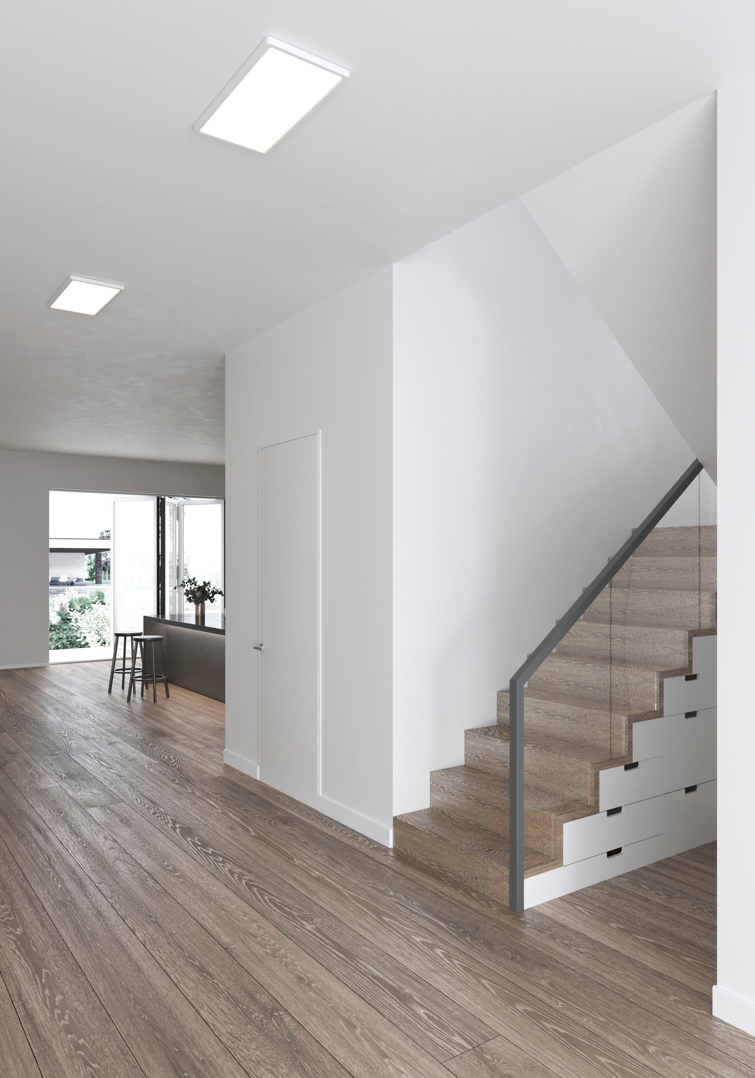 Nordlux Led-plafondlamp Harlow Smart RGB Pas de helderheid, warmte en kleur van het licht aan, hoge beschermingsgraad (1 stuk)