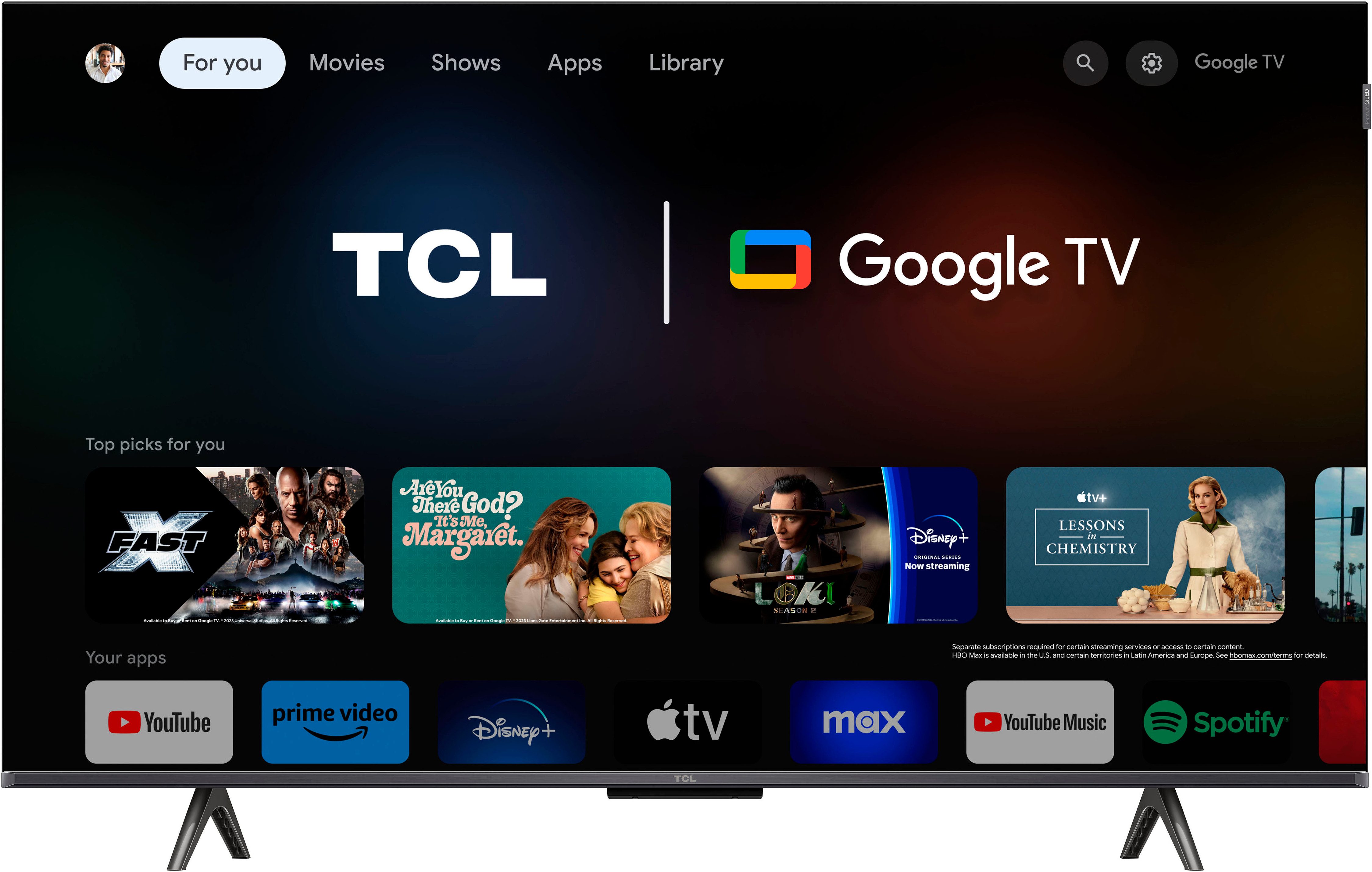 TCL QLED-TV, 108 cm / 43", 4K Ultra HD, Smart TV - Google TV - Android TV