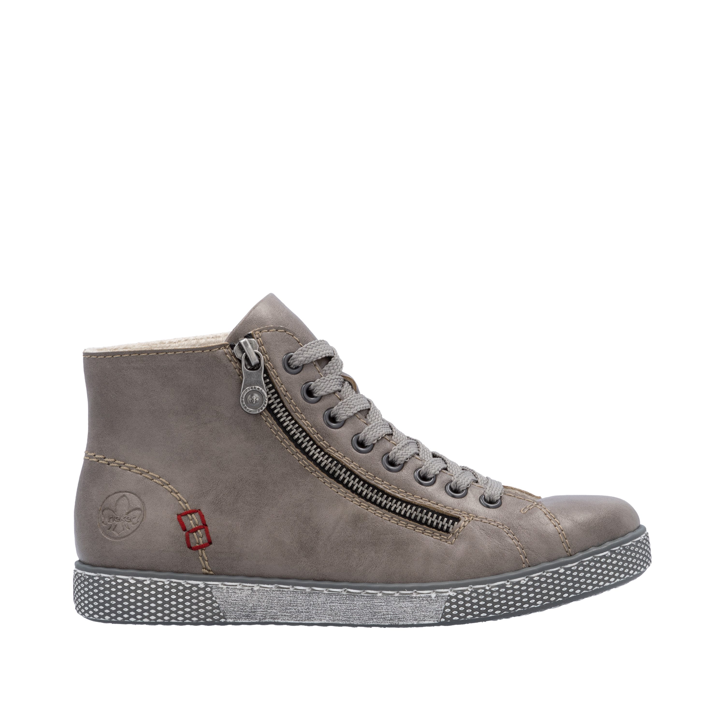 Rieker Hoge veterschoenen , veterschoen, casual laarzen met rits aan de buitenkant