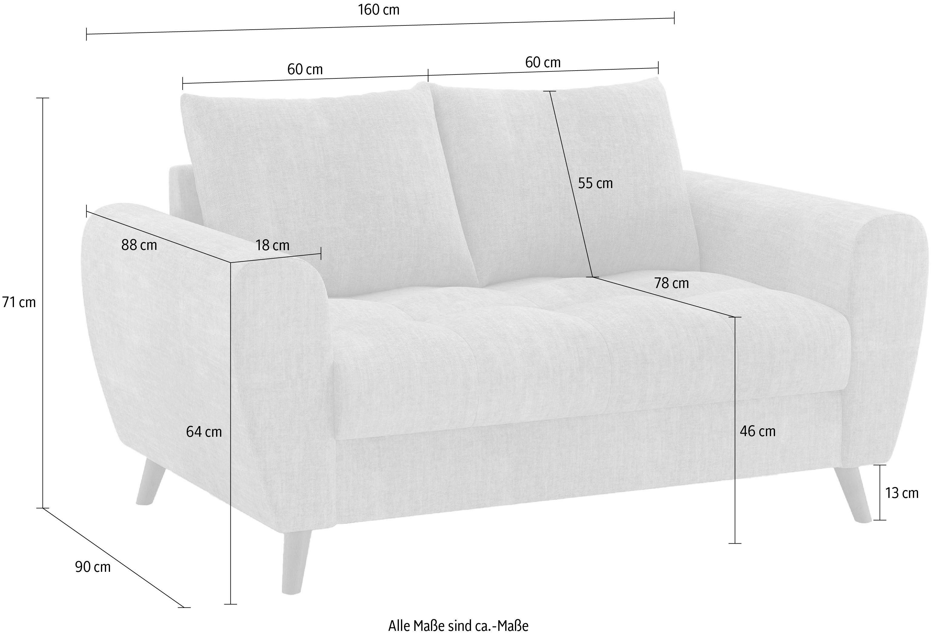 Mr. Couch 2-zitsbank Blackburn II Optioneel met koudschuimvering tot 140 kg belastbaar