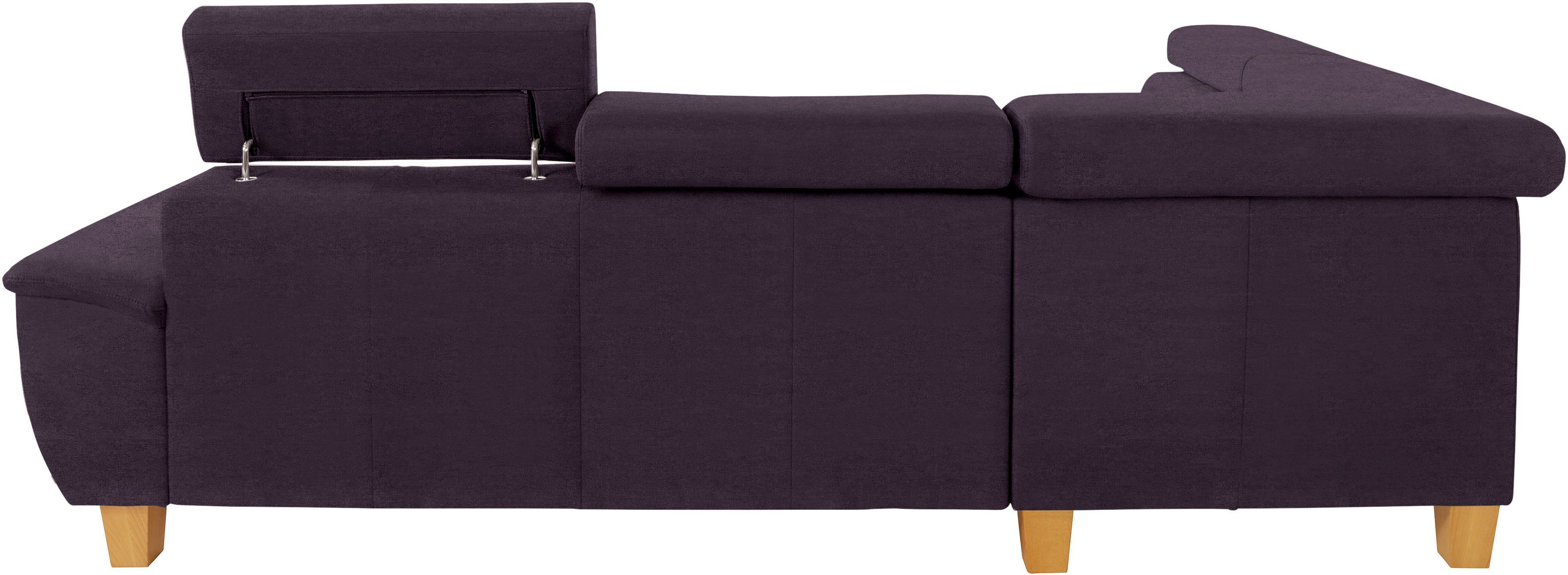 exxpo - sofa fashion Hoekbank Enya, uitgebreide afwerking, hoog zitcomfort, comfortabel, L-vorm