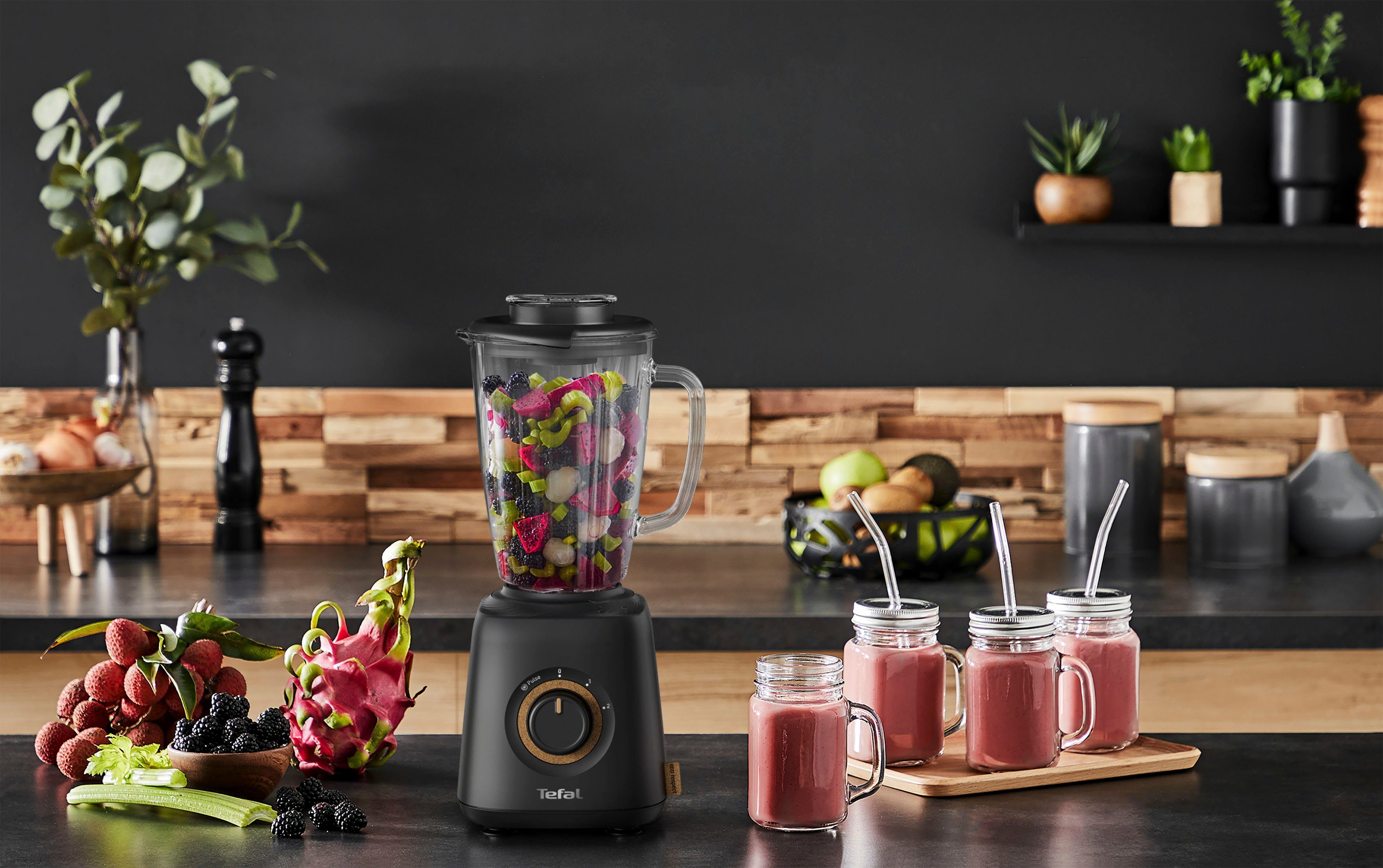Tefal Blender Eco Respect in eco-design, 1,75 l, 4 messen, bl46en