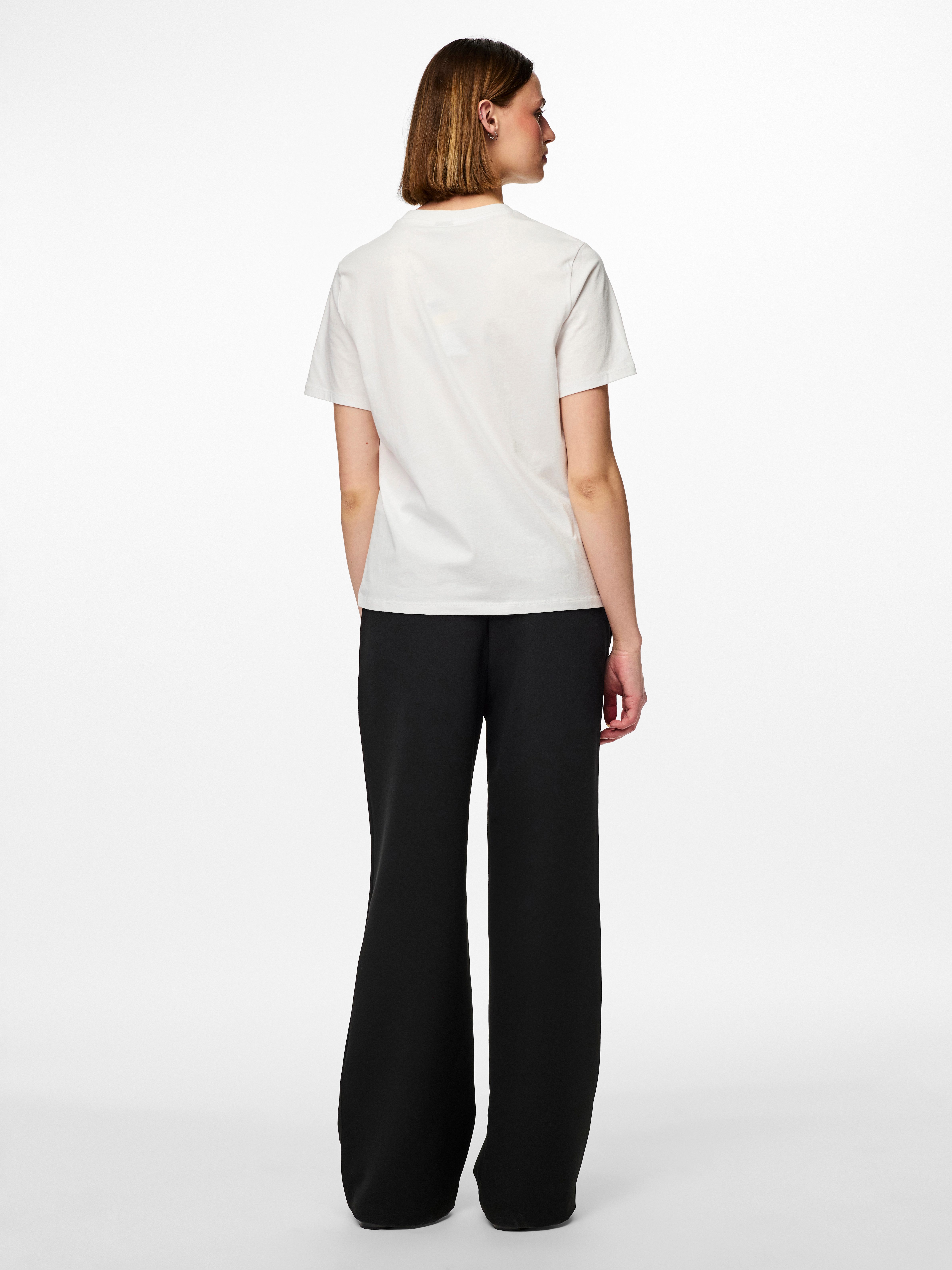 pieces Pantalon PCBOSELLA HW WIDE PLAIN PANT NOOS