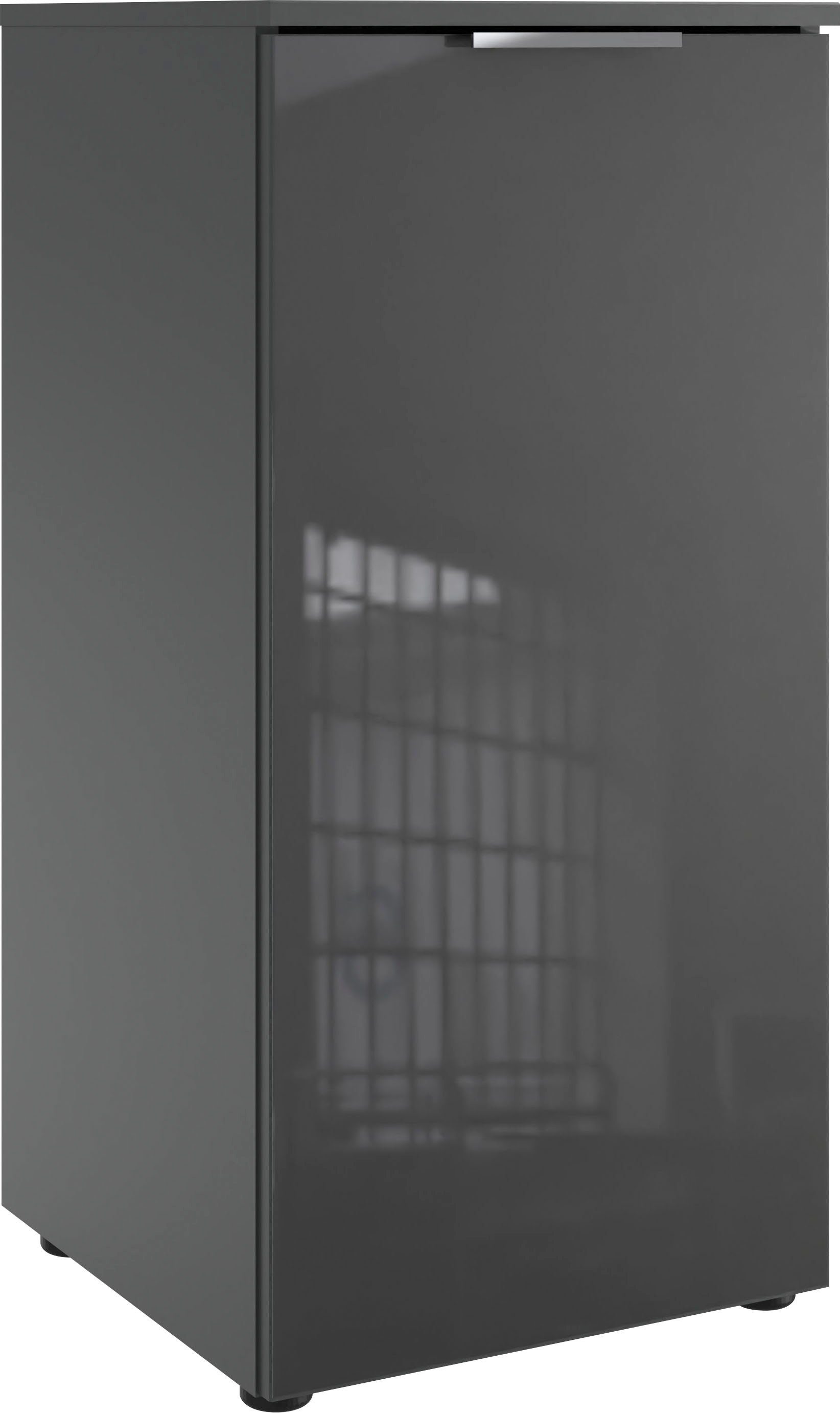 Wimex Kast Level36 C by fresh to go met glazen elementen aan de voorkant, soft-close functie, 41 cm breed dressoirs zwart