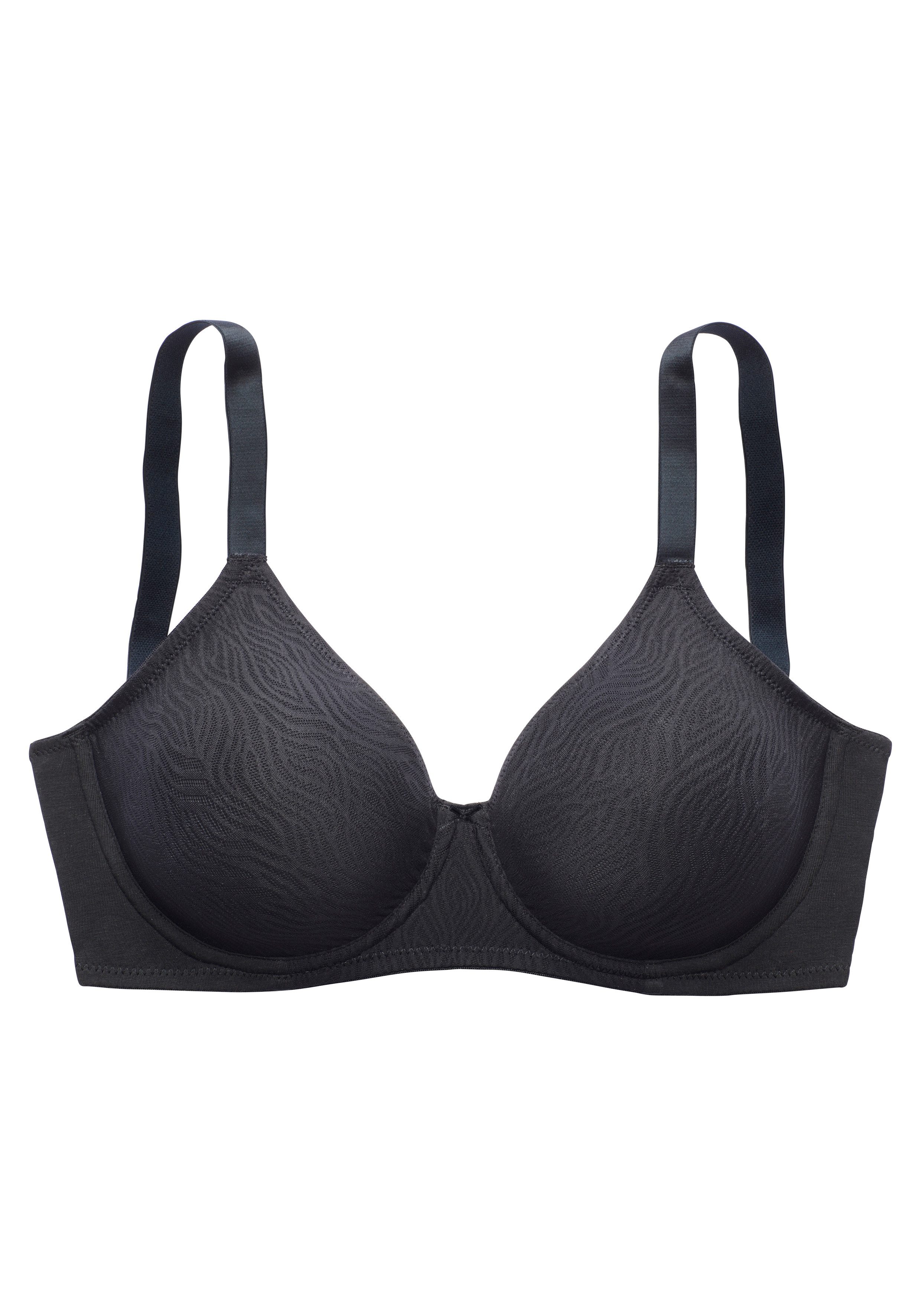 Nuance Minimizer-bh met beugel van gedessineerde jacquard en zachte tricot