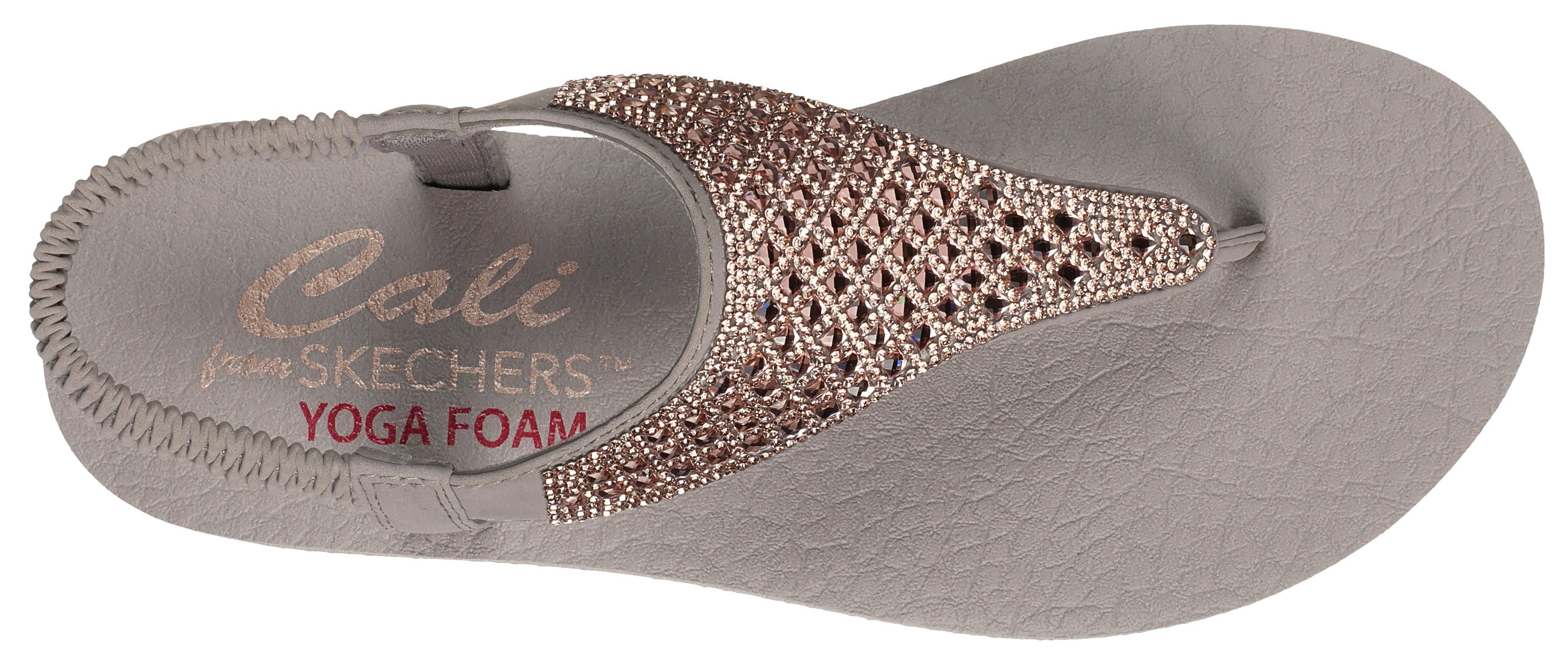 Skechers Sandalen MEDITATION-ROCKSTAR , zomerschoen, sandaal, riemchensandale, met glittersteentjes