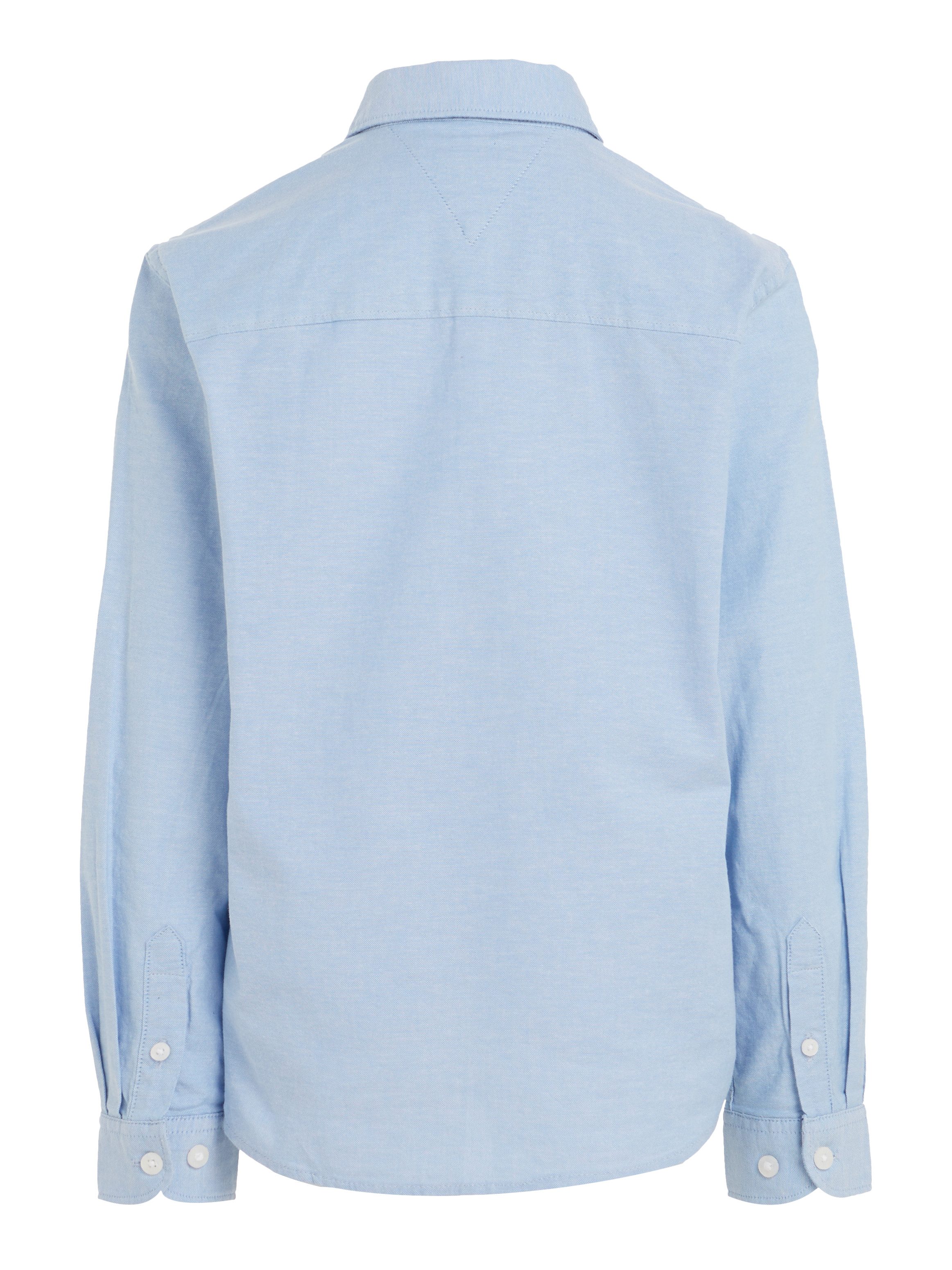 Tommy Hilfiger Overhemd met lange mouwen BOYS STRETCH OXFORD SHIRT L/S Kinderen tot 16 jaar, button-down kraag, lange mouwen, logo-vlag
