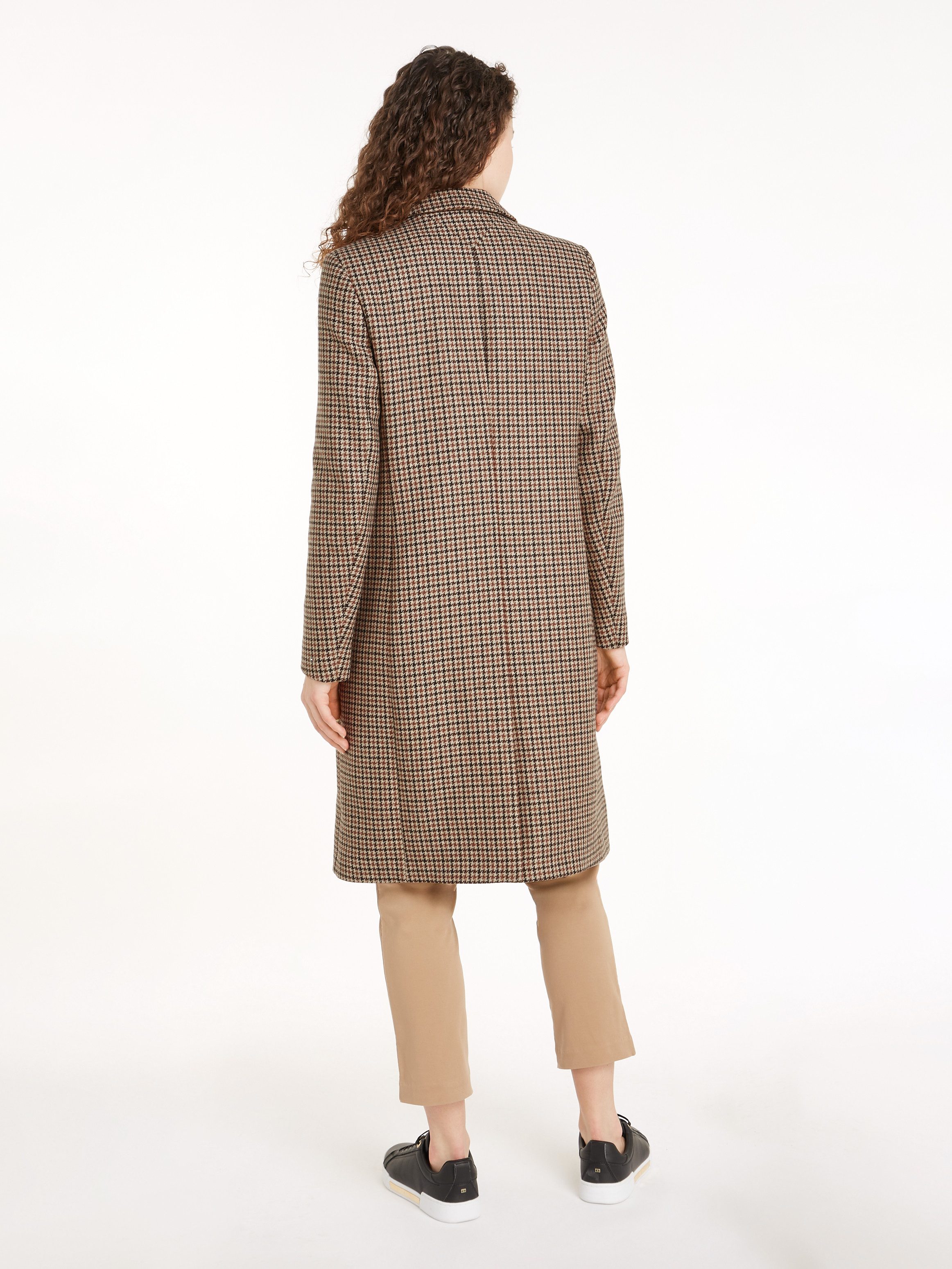 Tommy Hilfiger Korte jas WOOL BLEND CLASSIC CHECK COAT