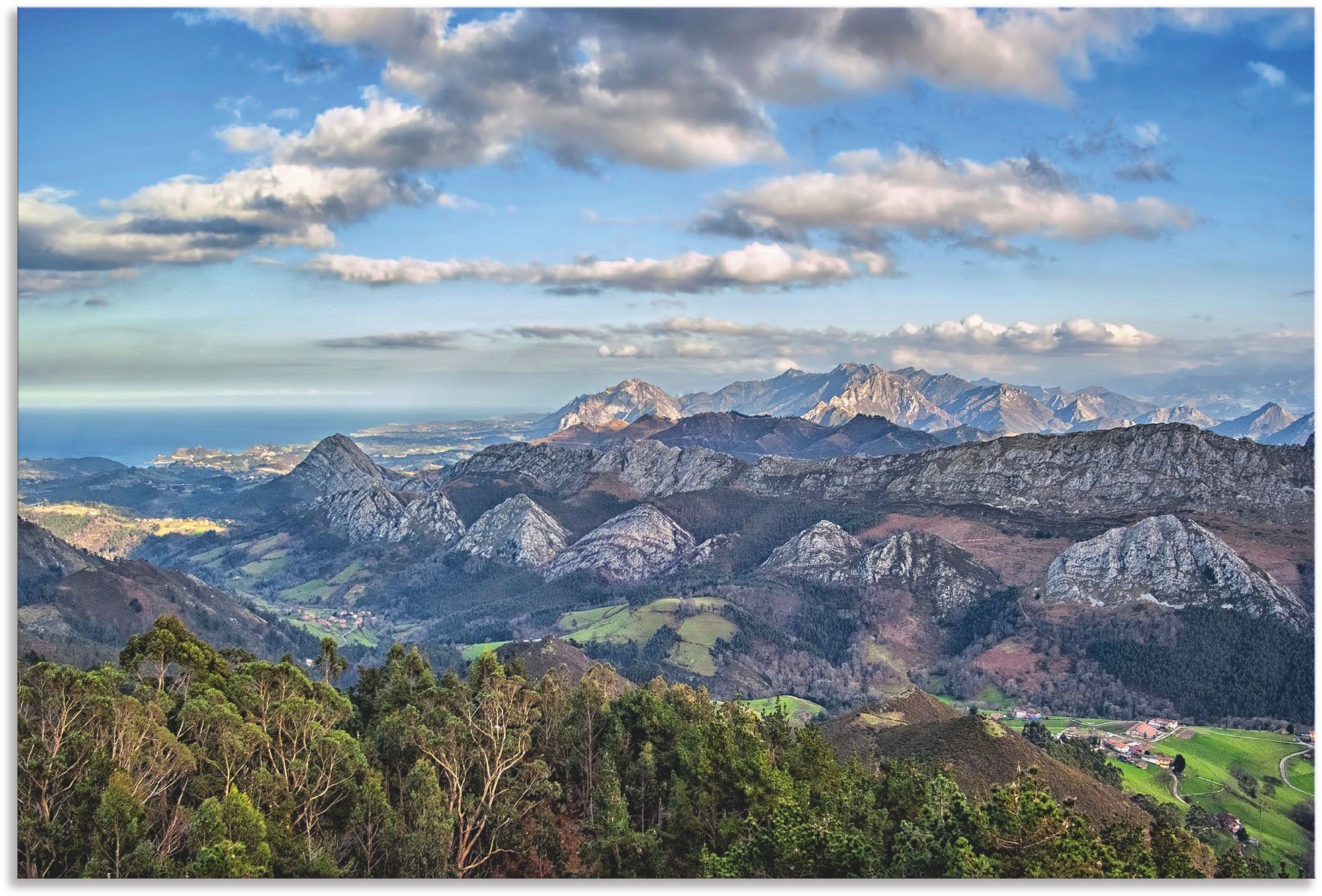 Artland Artprint Bergwelt im Norden Spaniens in vele afmetingen & productsoorten - artprint van aluminium / artprint voor buiten, artprint op linnen, poster, muursticker / wandfoli