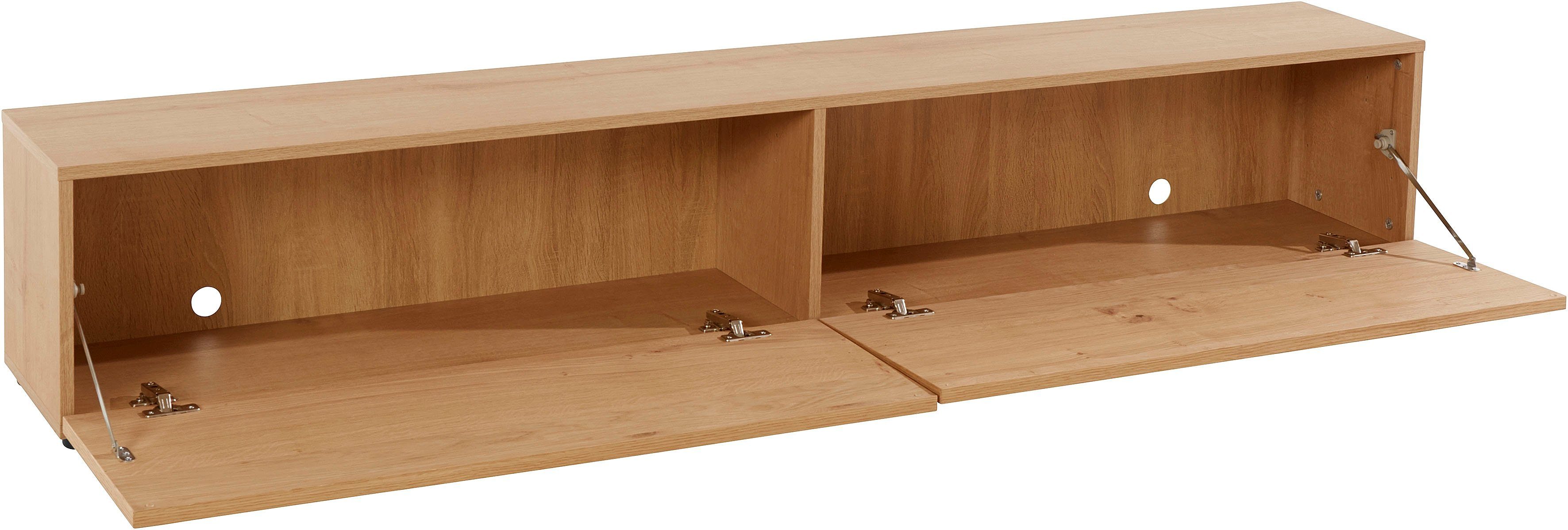 VOGL Möbelfabrik Tv-meubel 1237 Breedte 184 cm, hangend en staand, front van gefineerd eiken