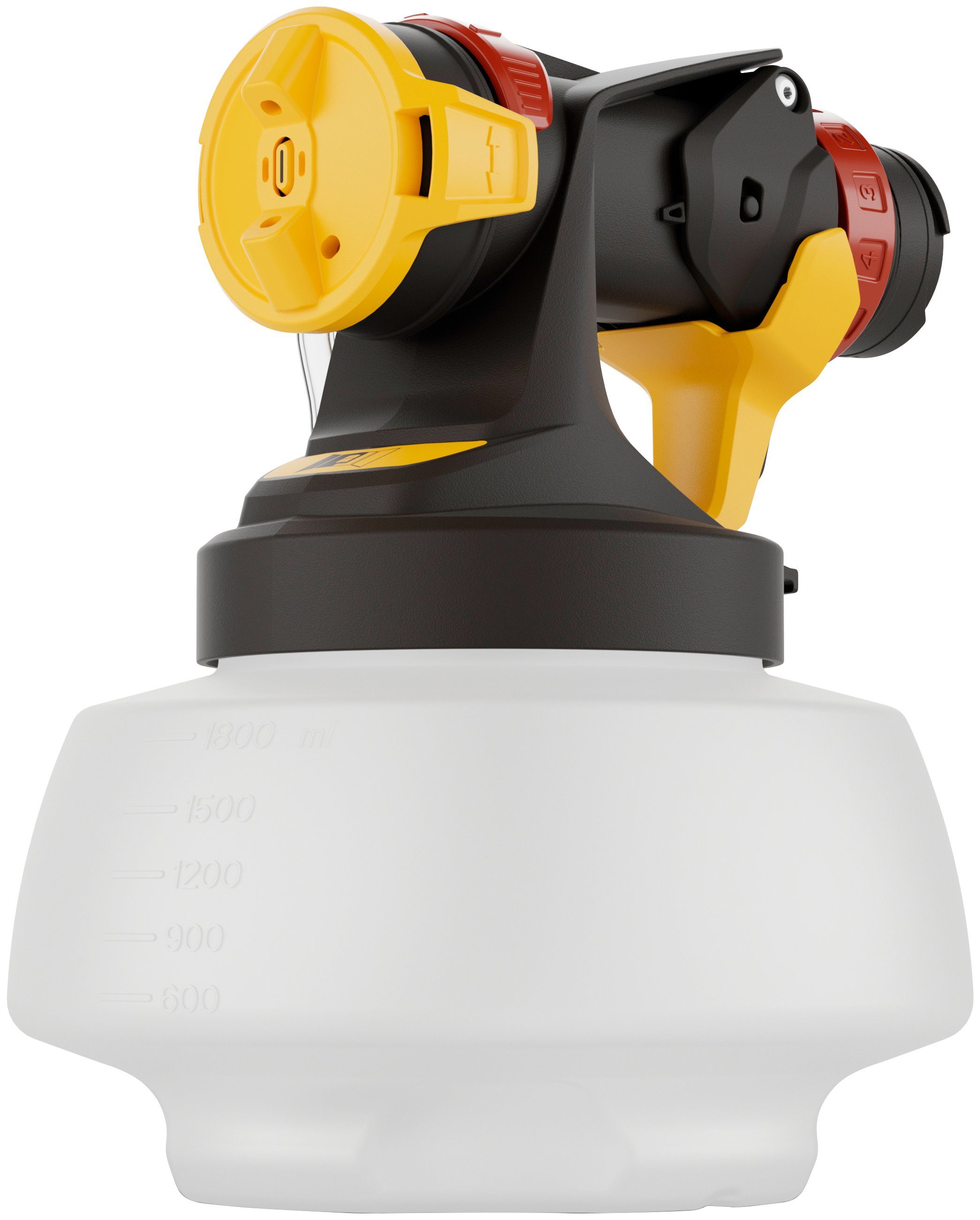 WAGNER Verfspuitpistool Wall 1800 ml spuitopzetstuk voor wagner verfspuitsystemen, inclusief vultrechter verfspuiten zwart
