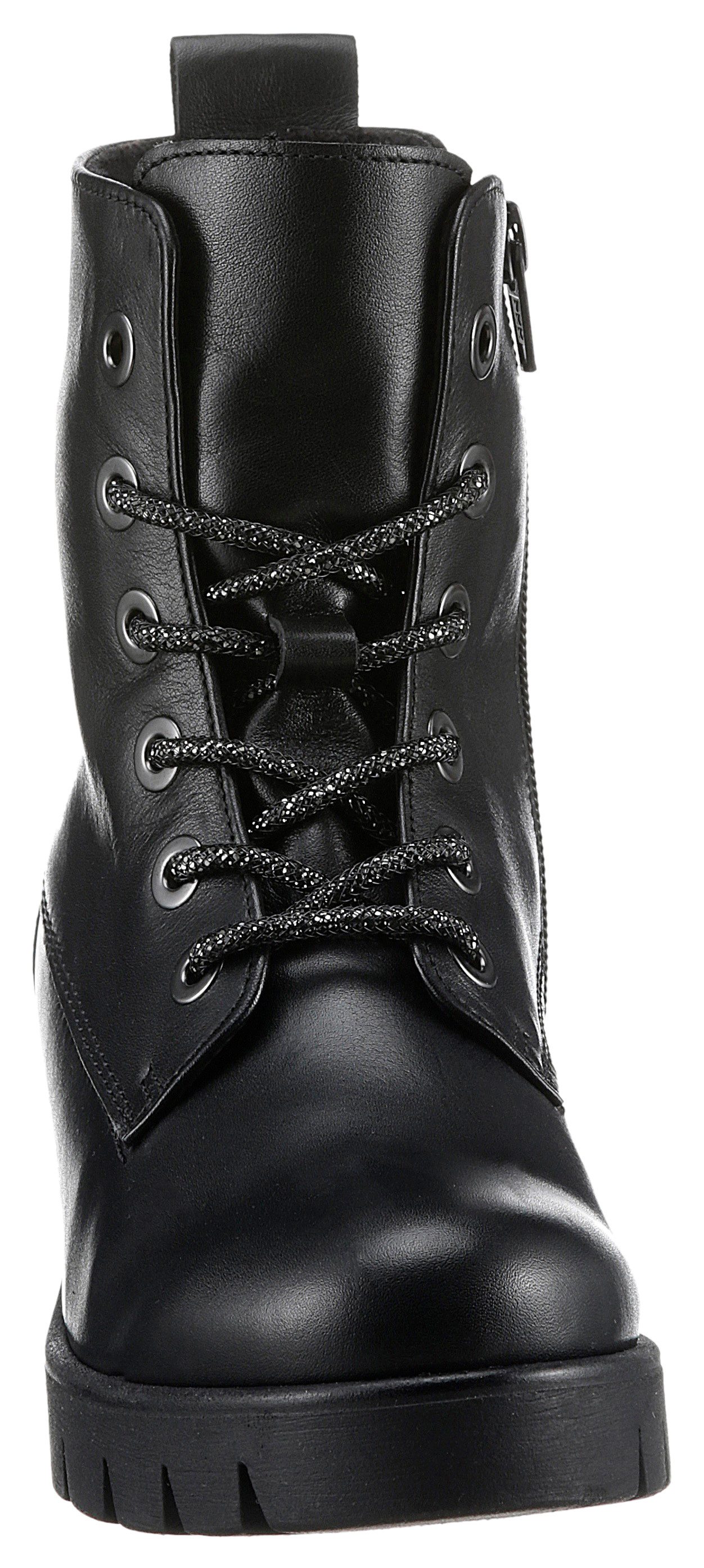 Gabor Veterlaarsjes blokhak, plateau, veterschoenen met best fitting comfort