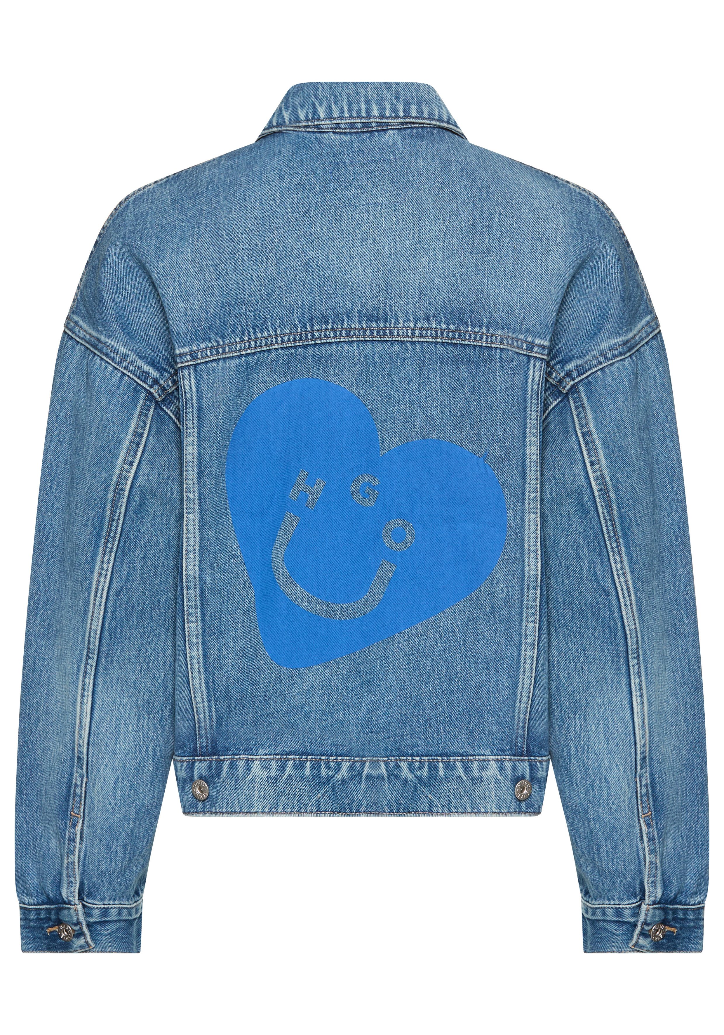 HUGO Blue Jeansjack Lou_B met backprint