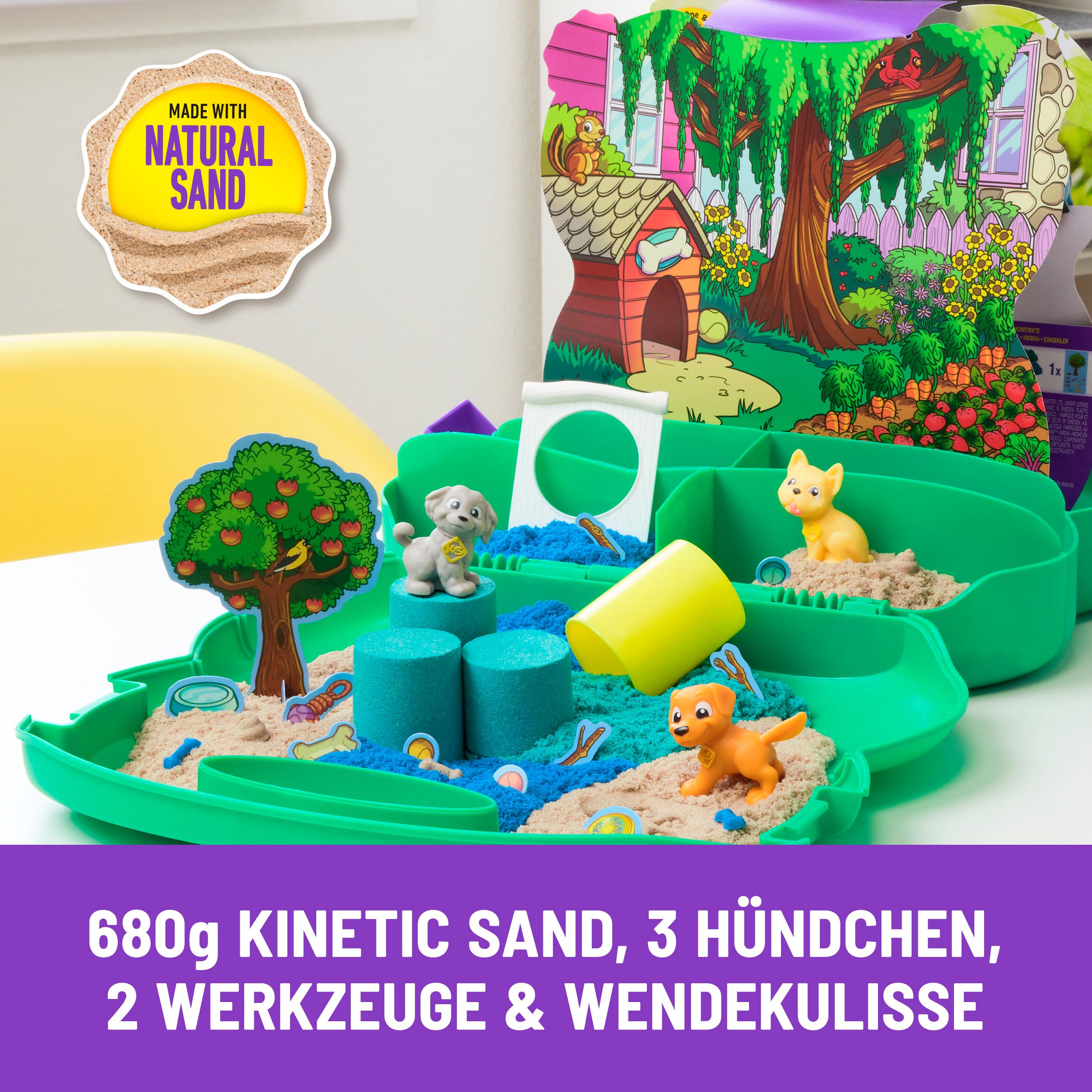 Spin Master Knutselset Kinetic Sand - Hunde Park Koffer 680 g