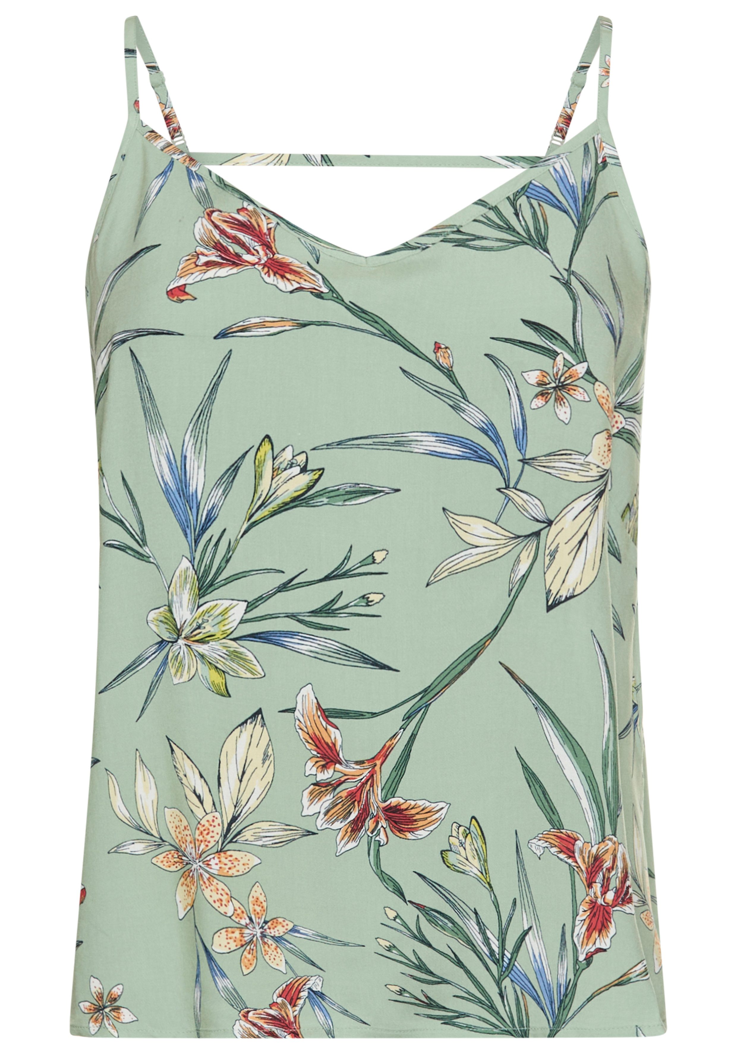 Only Top met spaghettibandjes ONLNOVA LIFE PARIS SINGLET AOP PTM