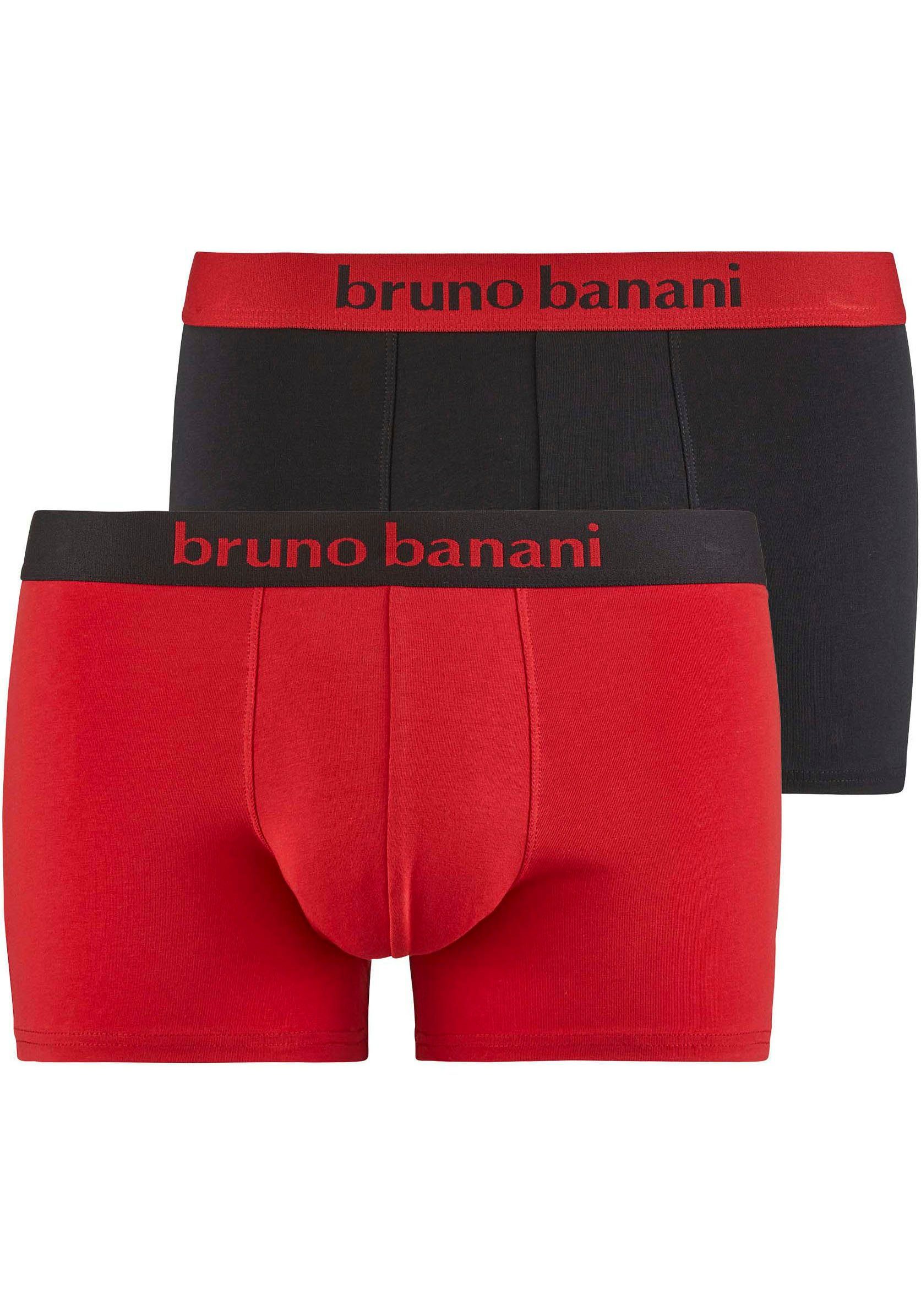 Bruno Banani Boxershort Flowing met contrastkleurige boorden (Set van 2)