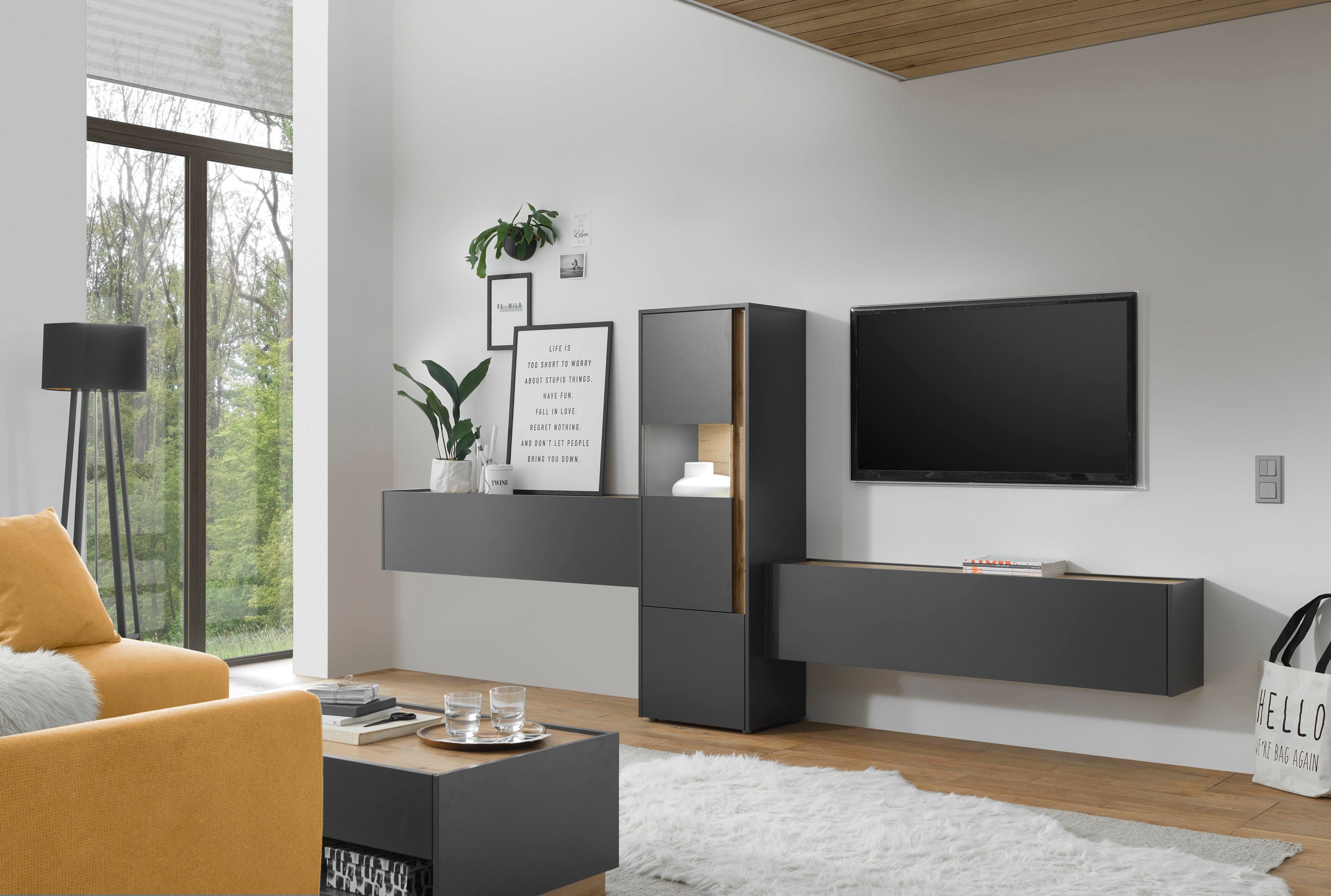 INOSIGN Wandmeubel City/Giron Breedte ca. 350 cm (set, 3-delig)