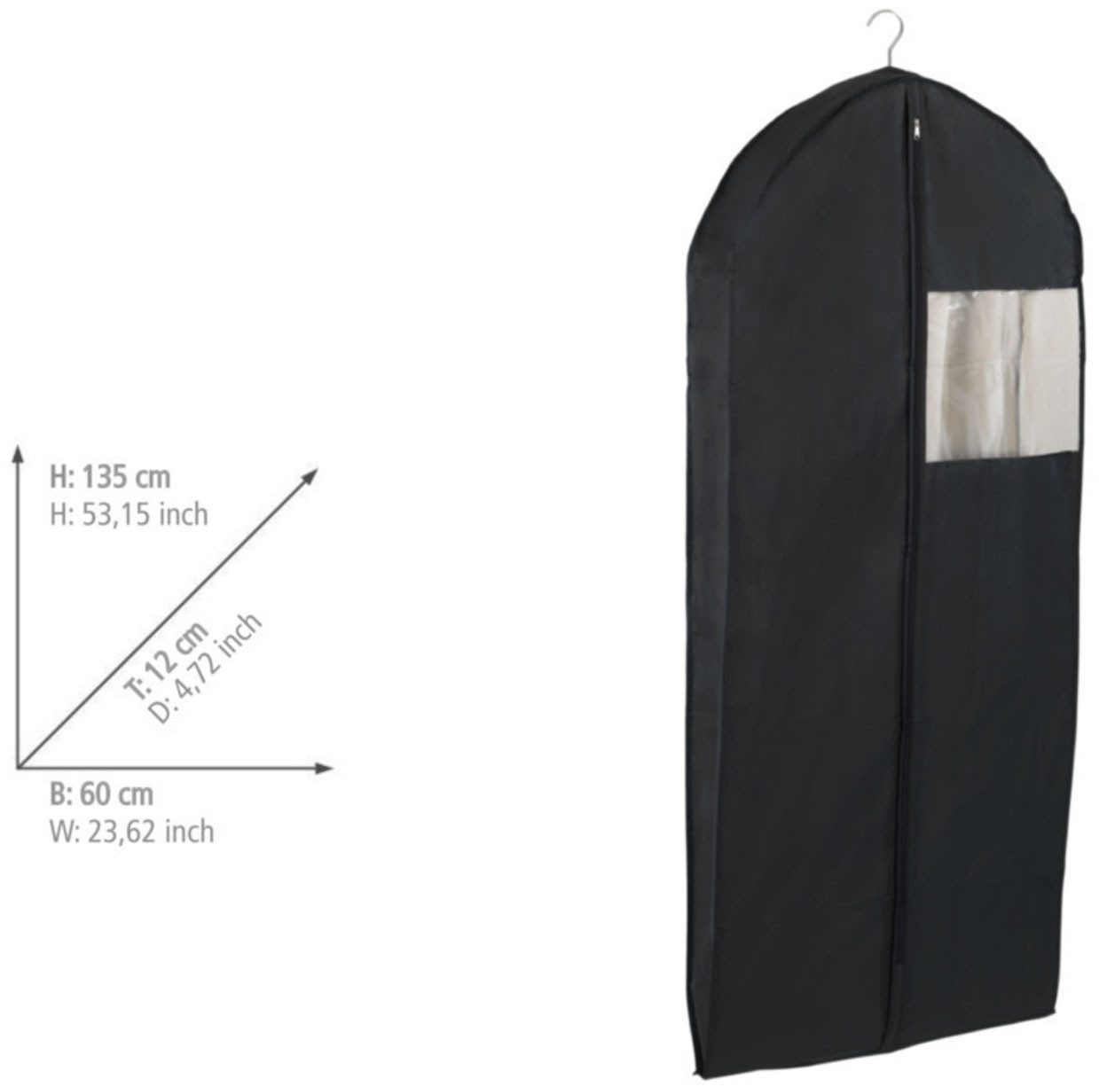 WENKO Kledinghoes Modell Deep Black (set, 3 stuks)