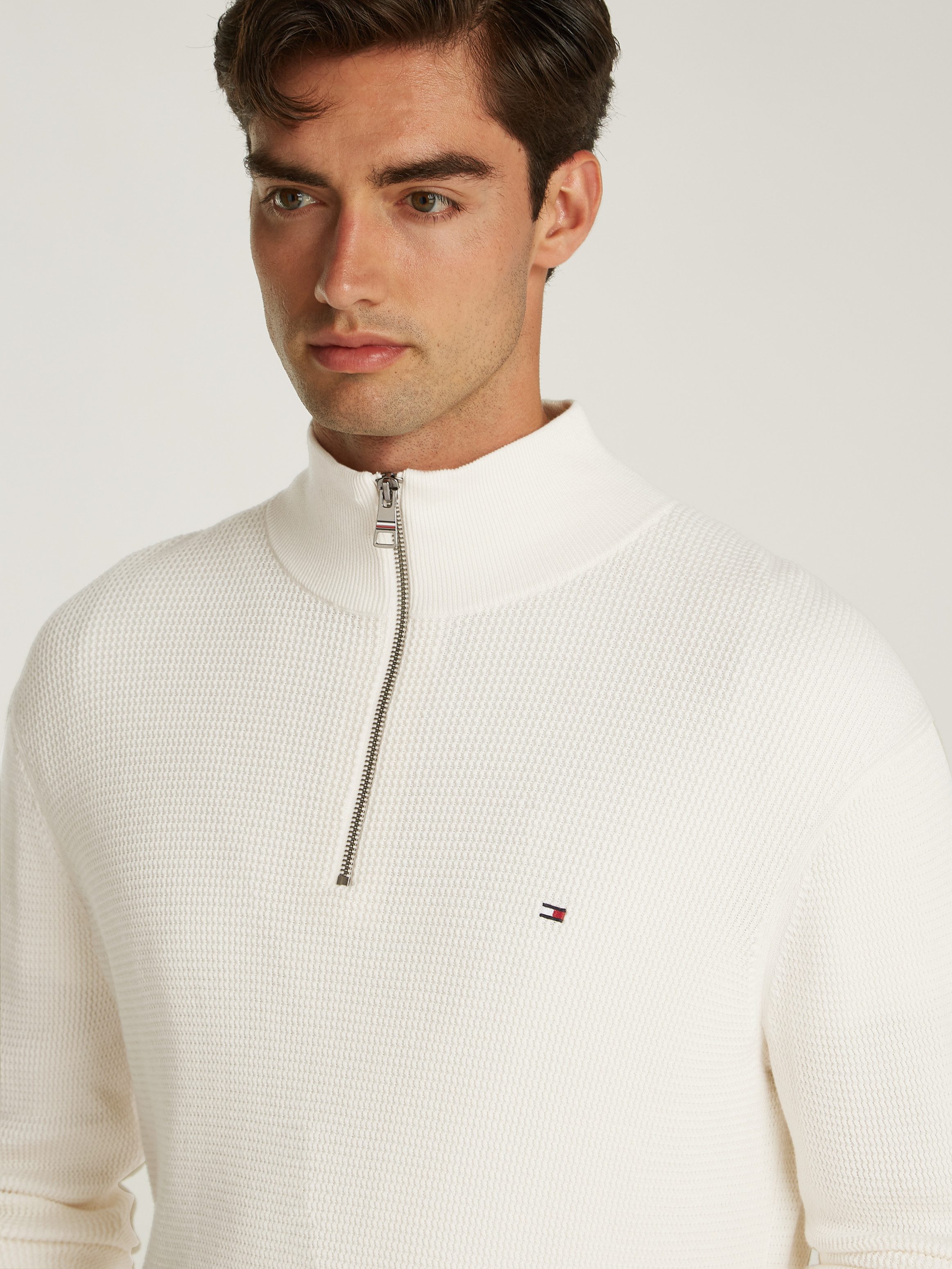 Tommy Hilfiger Schipperstrui RACKING STRUCTURE ZIP MOCK