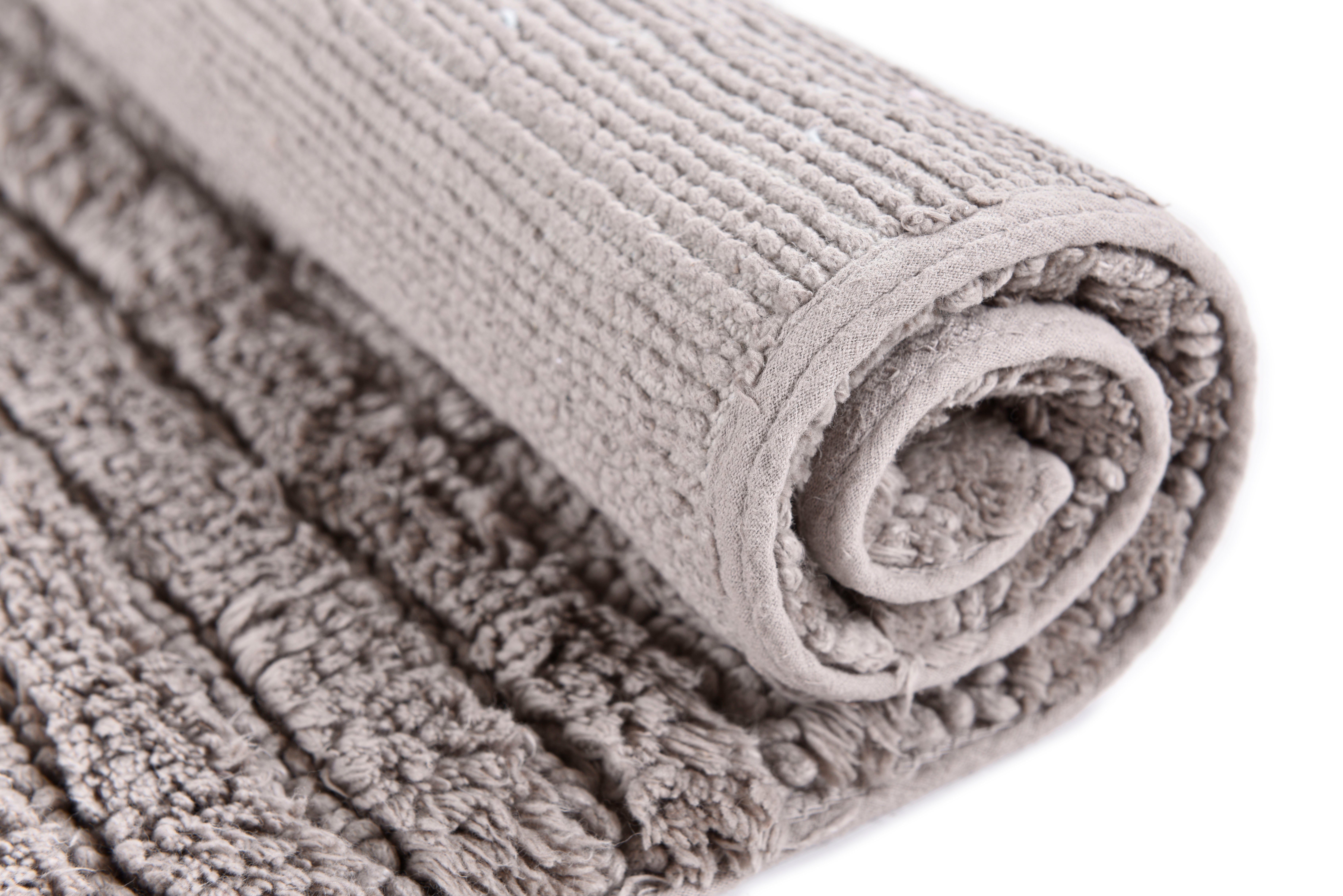 TOM TAILOR HOME Badmat Cotton Stripes Unikleurig, gestreept, puur katoen, reliëfeffect (1 stuk)