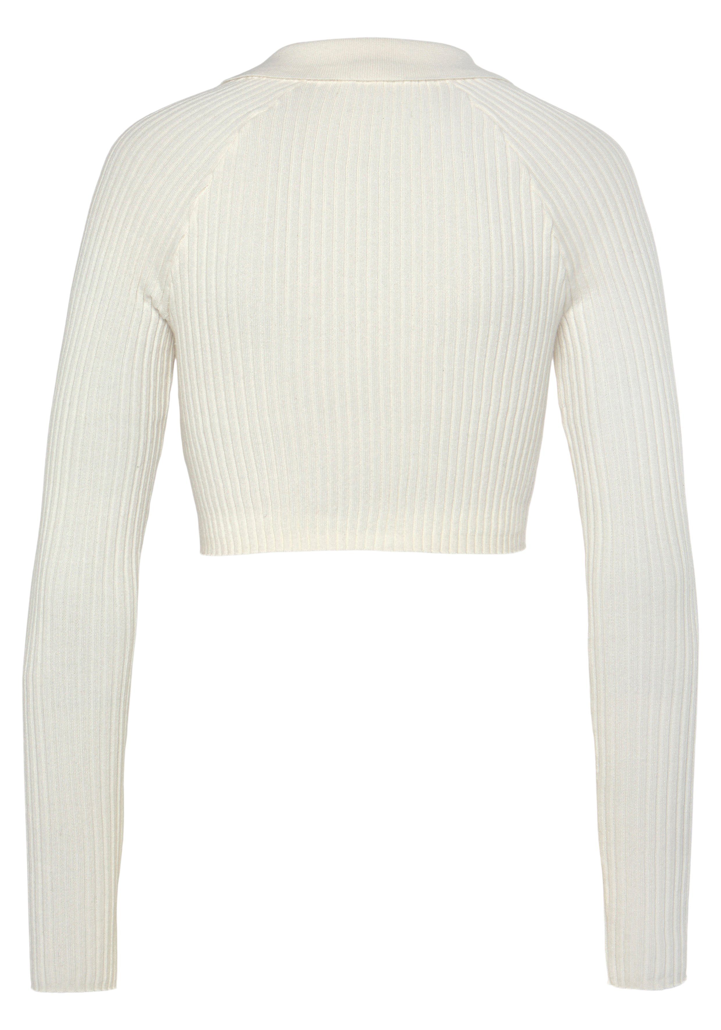 TOMMY JEANS Gebreide trui TJW XS BADGE RIB COLLAR SWEATER