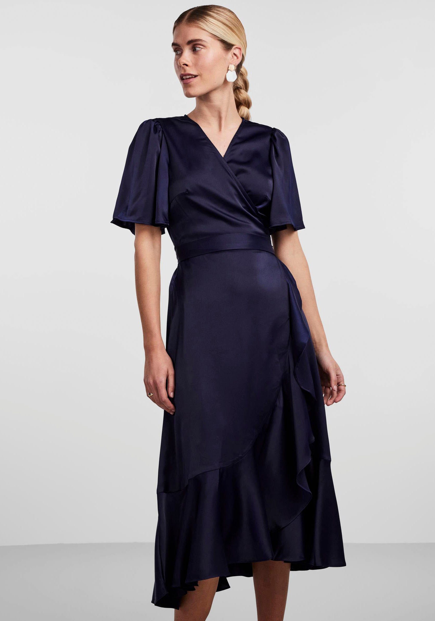 Y.A.S Wikkeljurk YASTHEA 2/4 MIDI WRAP DRESS S. NOOS
