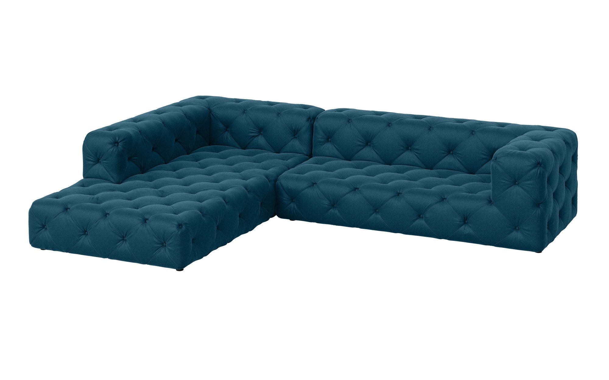 Places of Style Hoekbank FOLLINA L-vorm, met klassieke Chesterfield-knoopstiksels