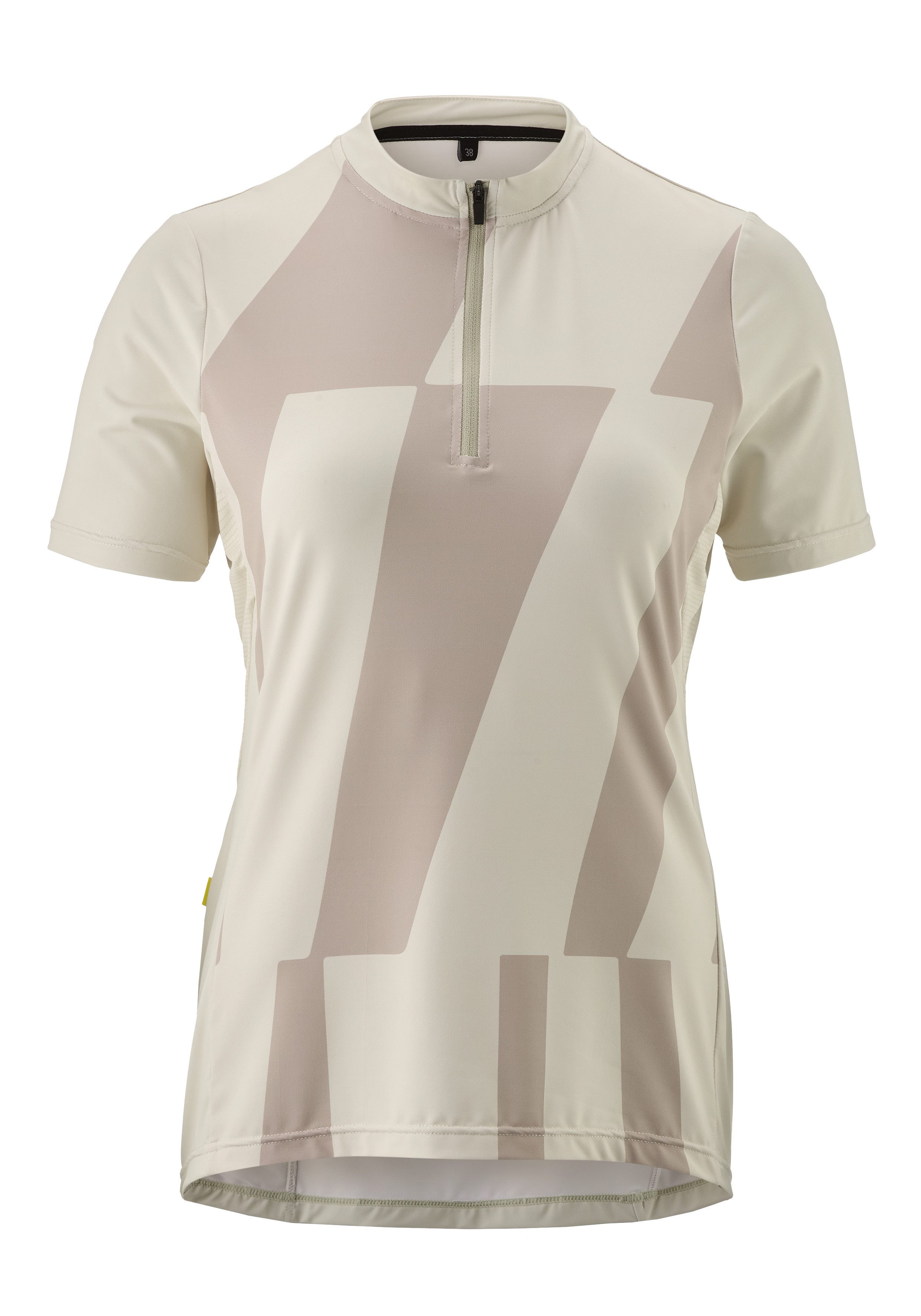 Gonso Fietsshirt Adventure Jersey Halfzip W Dames fiets trui korte mouwen, rugzak met rits, quick-dry, slim fit dames sportkleding maat 50 grijs