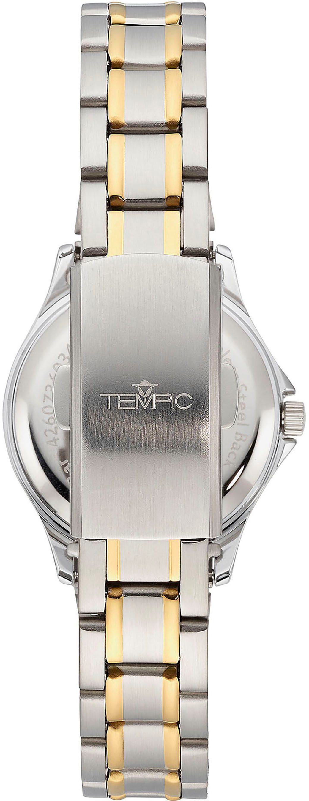 Tempic Kwartshorloge Horloge, dameshorloge, analoog, stalen armband