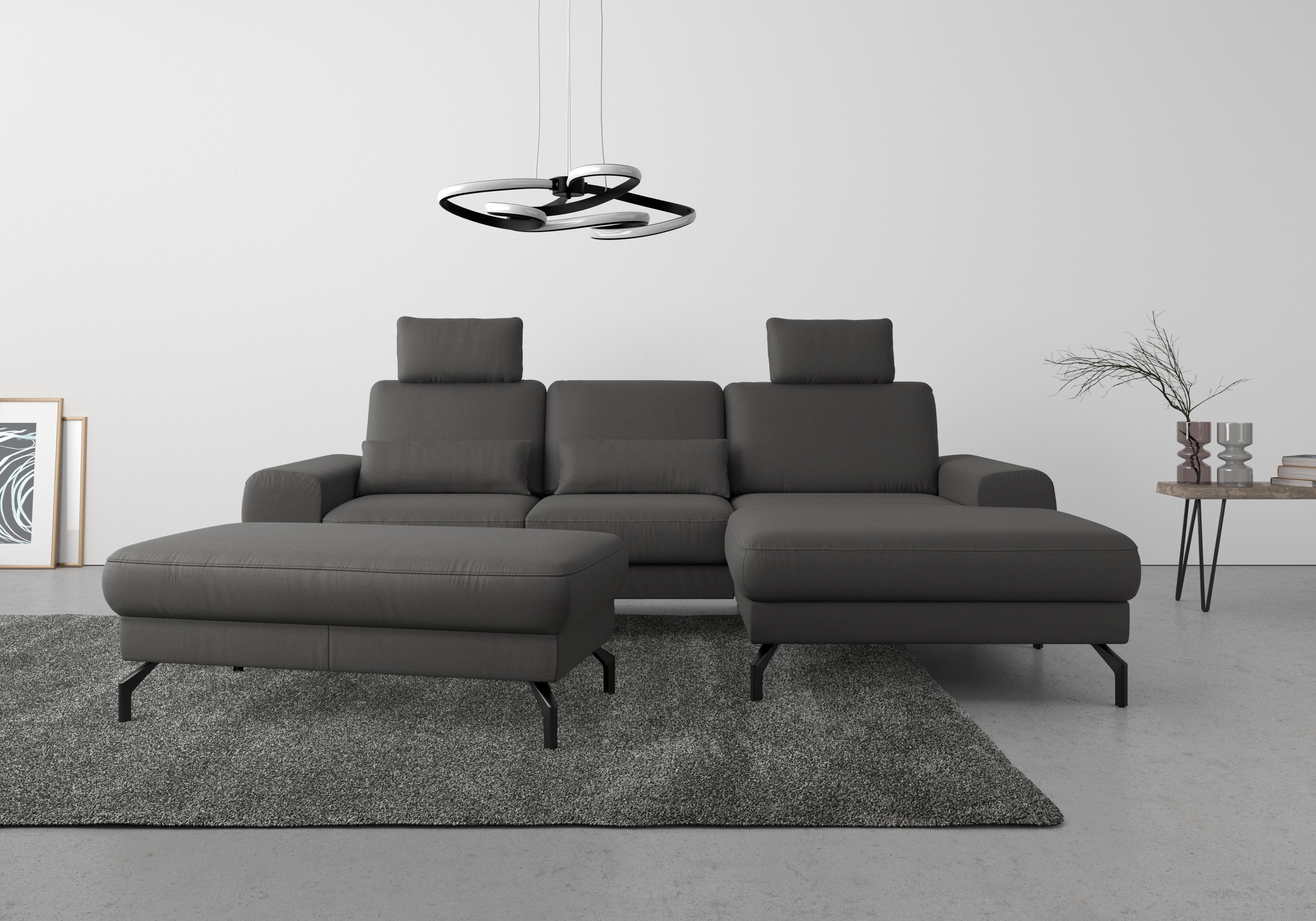 sit&more Hockerbank Cinturo met binnenvering, zithoogte 48 cm