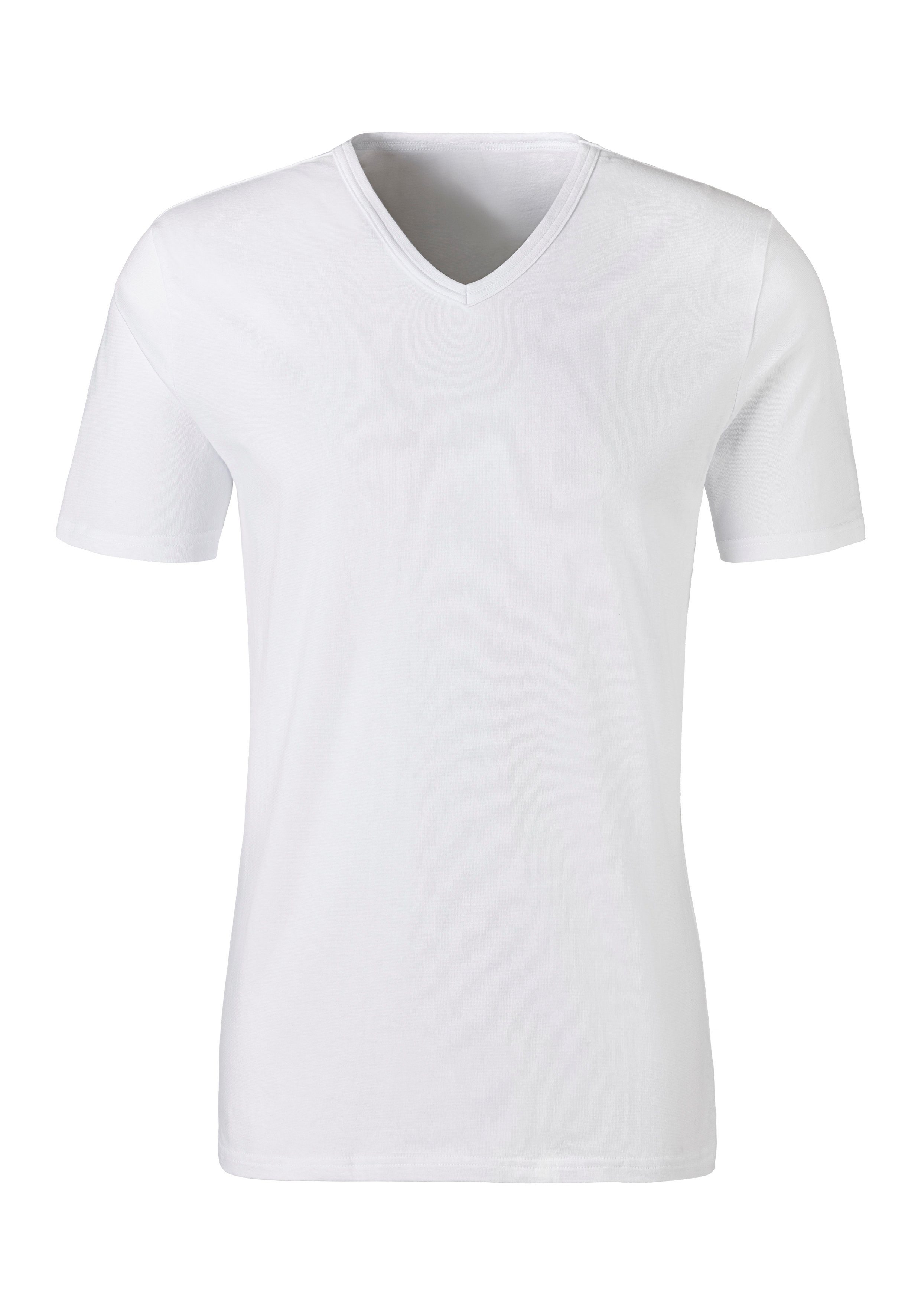 H.I.S Shirt voor eronder met v-hals en klein logo onderhemd t-shirt (2 stuks)