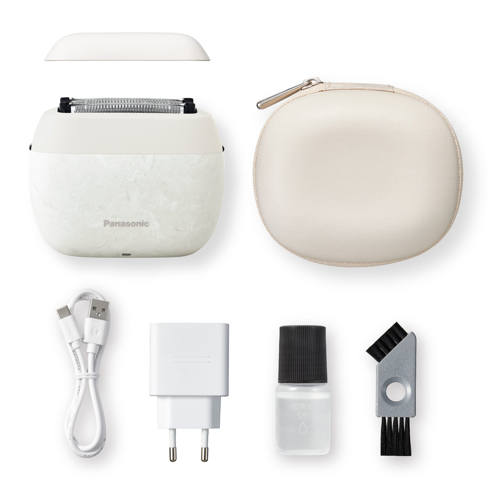 Panasonic Elektrisch scheerapparaat ES-PV6B-W803 Compact, 5 roestvrijstalen messen, USB-opladen (Type-C), baarddichtheidssensor+