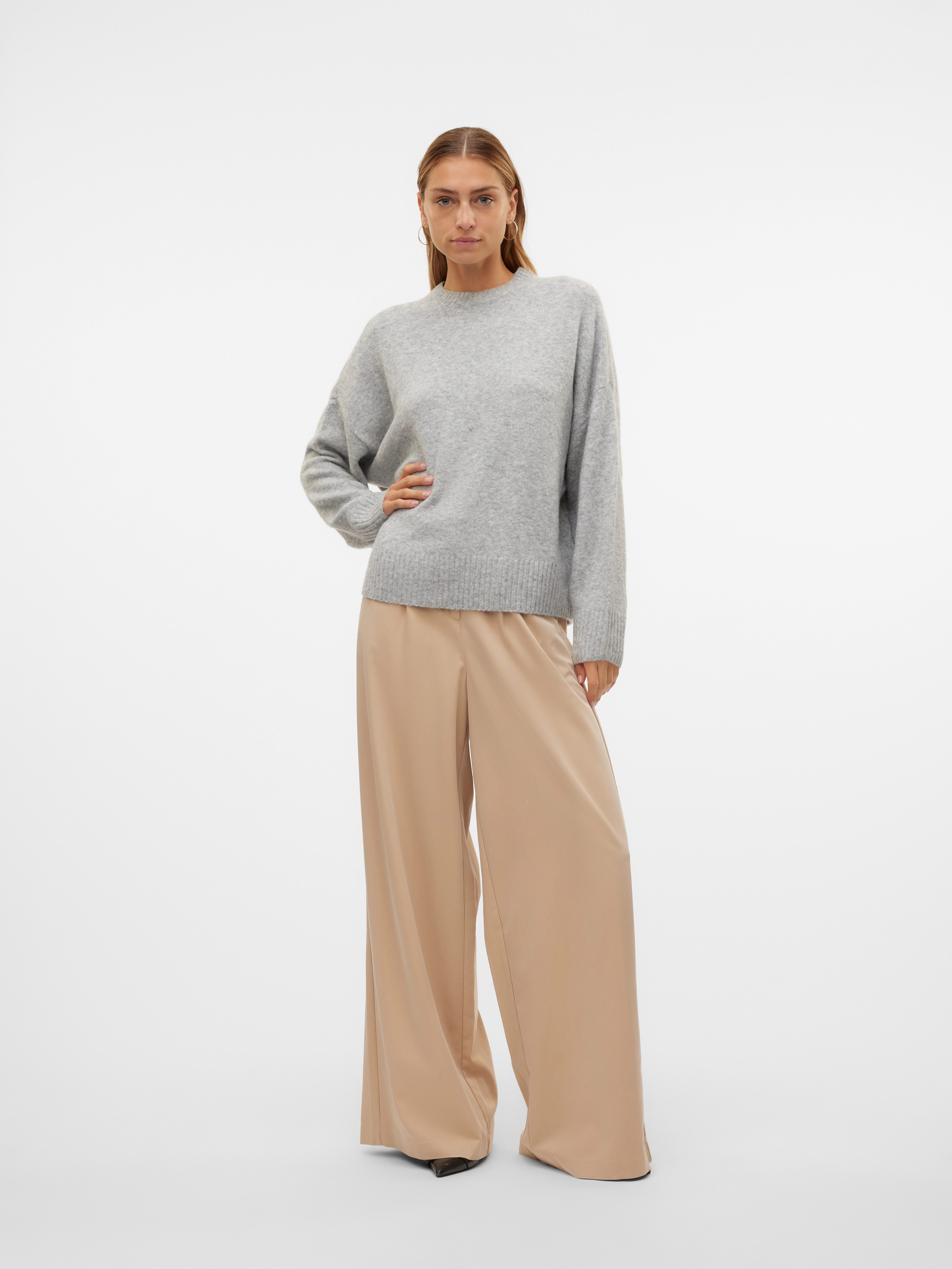 Vero Moda Gebreide trui VMBOOM LS O-NECK PULLOVER GA NOOS