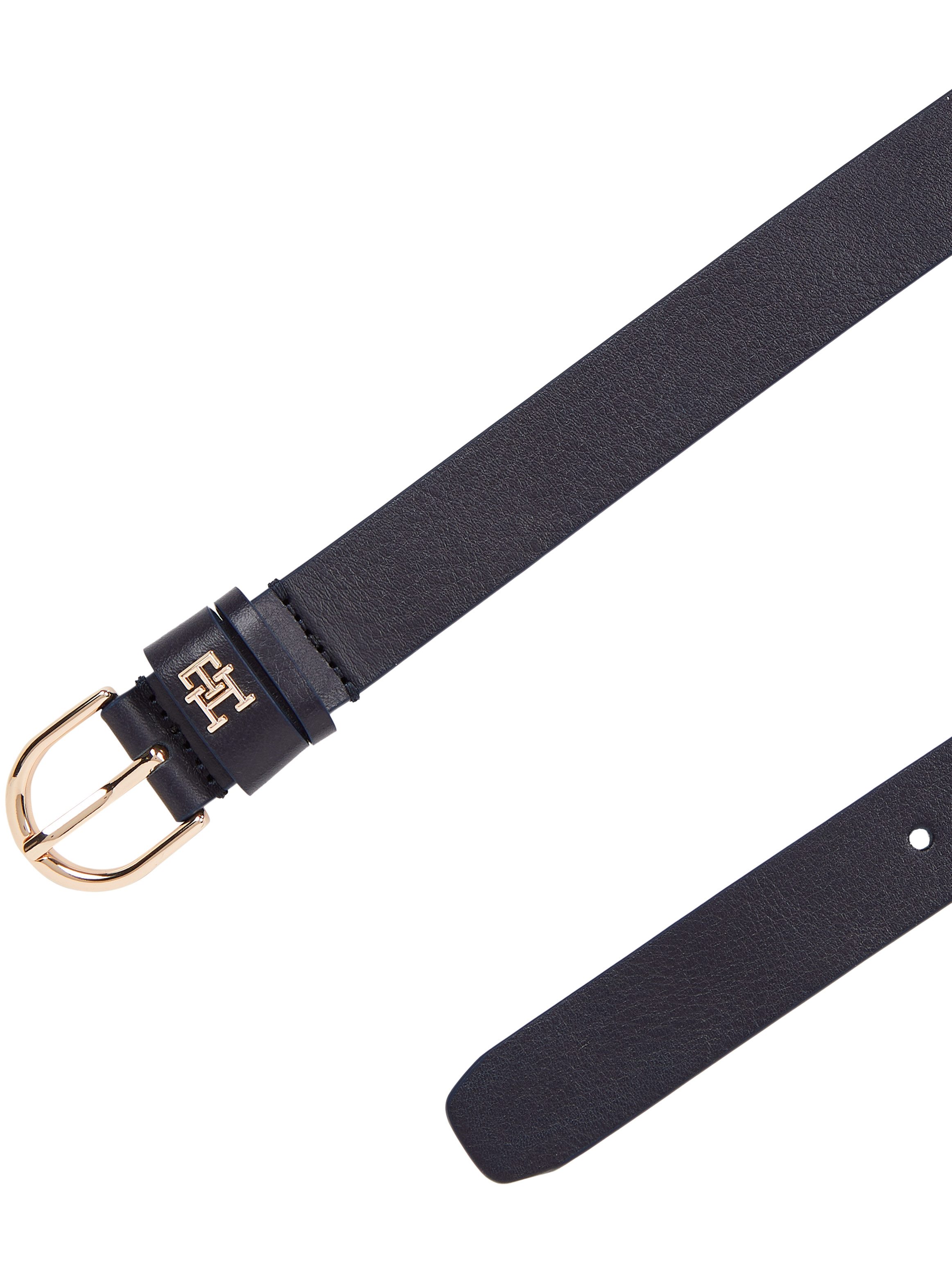 Tommy Hilfiger Leren riem ESSENTIAL EFFORTLESS 2.5 Logo-embleem, zachte haptiek, ovale eenvoudige pin sluiting