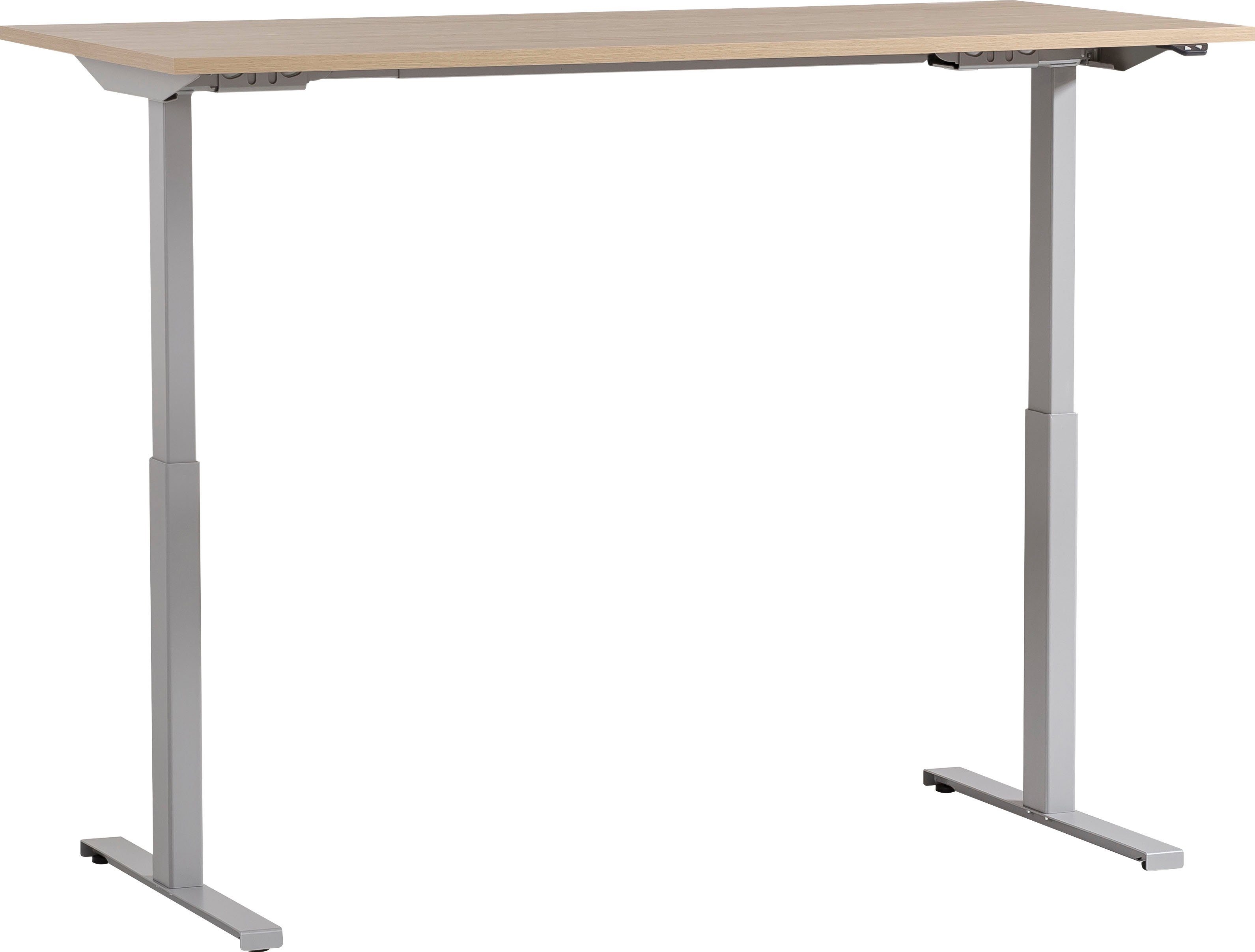 Schildmeyer Bureau ANTERO Breedte 160 cm, elektronisch in hoogte verstelbaar metalen frame