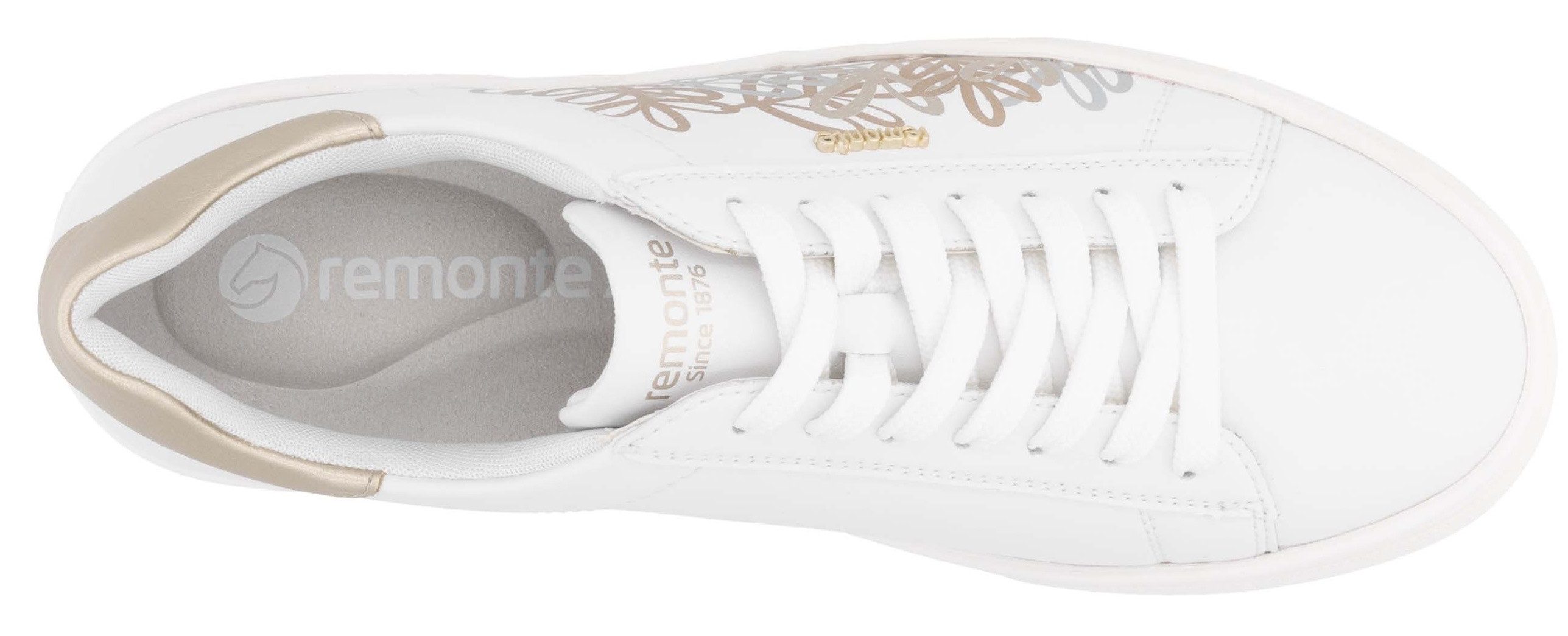 Remonte Plateausneakers , veterschoen, vrijetijdsschoen, lage schoen met contrastafwerking