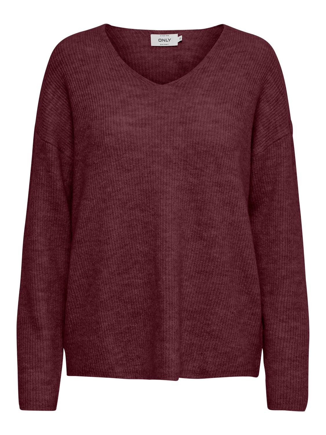 Only Trui met V-hals ONLCAMILLA V-NECK L/S PULLOVER KNT NOOS