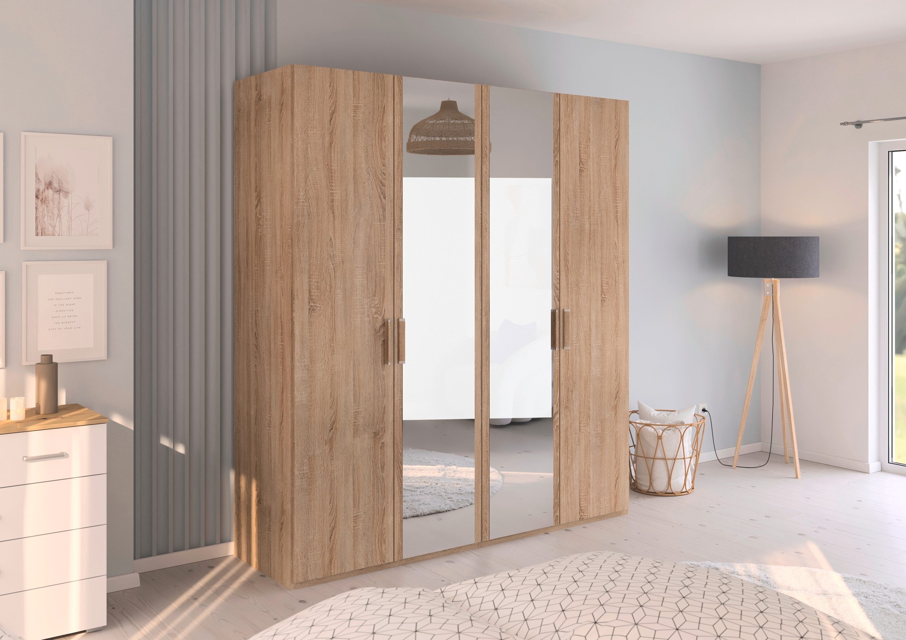 rauch Draaideurkast Kledingkast Kast Garderobe Slaapkamerkast EVELYN in elegante stijl, veel opbergruimte 3 breedtes en 2 hoogtes made in germany